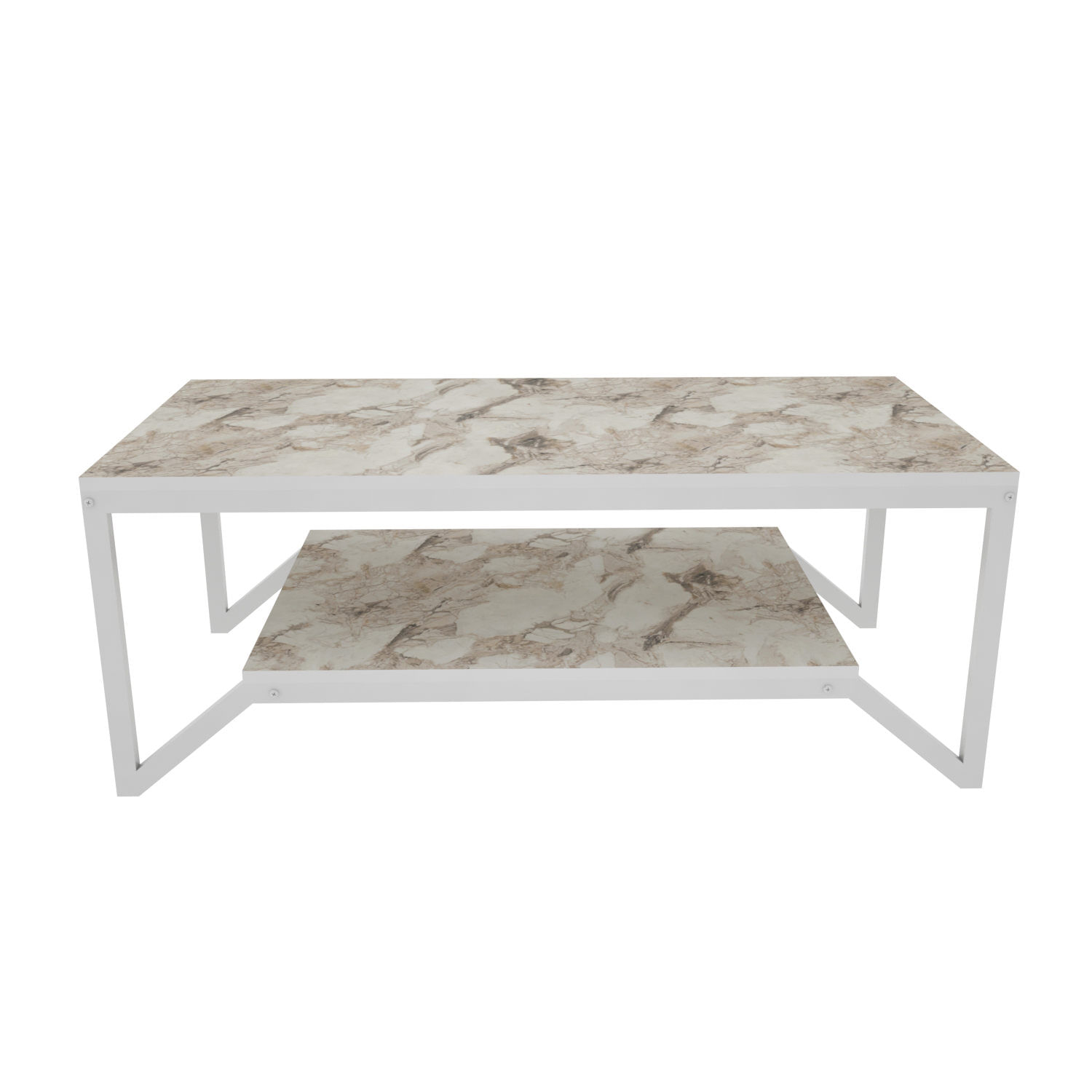 Masuta de cafea, Hanah Home, pal melaminat, alb, 120x60x45.8 cm — imaginea 2