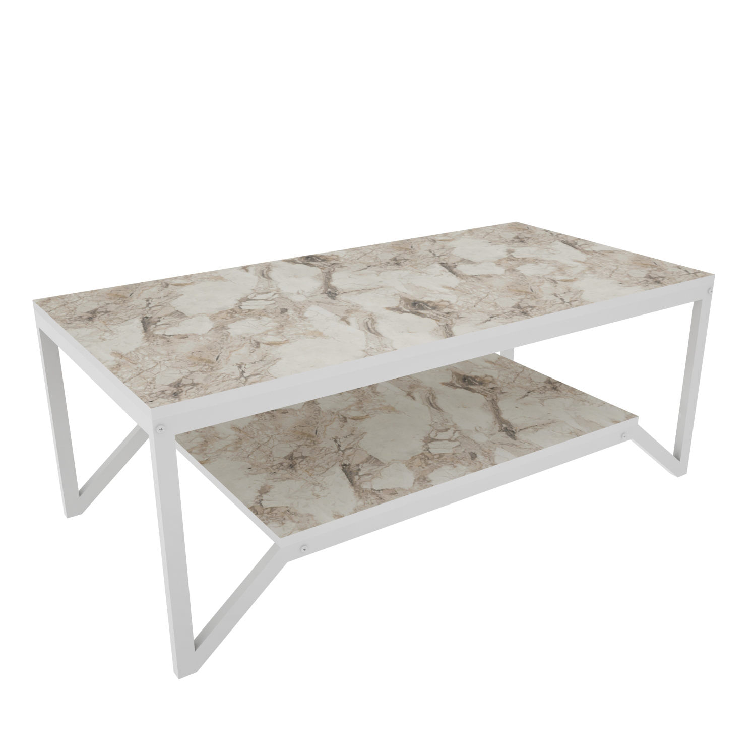 Masuta de cafea, Hanah Home, pal melaminat, alb, 120x60x45.8 cm — imaginea 4