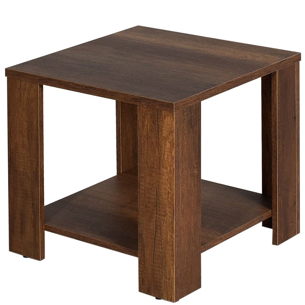 Masuta de cafea, Hanah Home, panou de particule melaminat, nuc oslo, 50x50x48 cm — imaginea 3