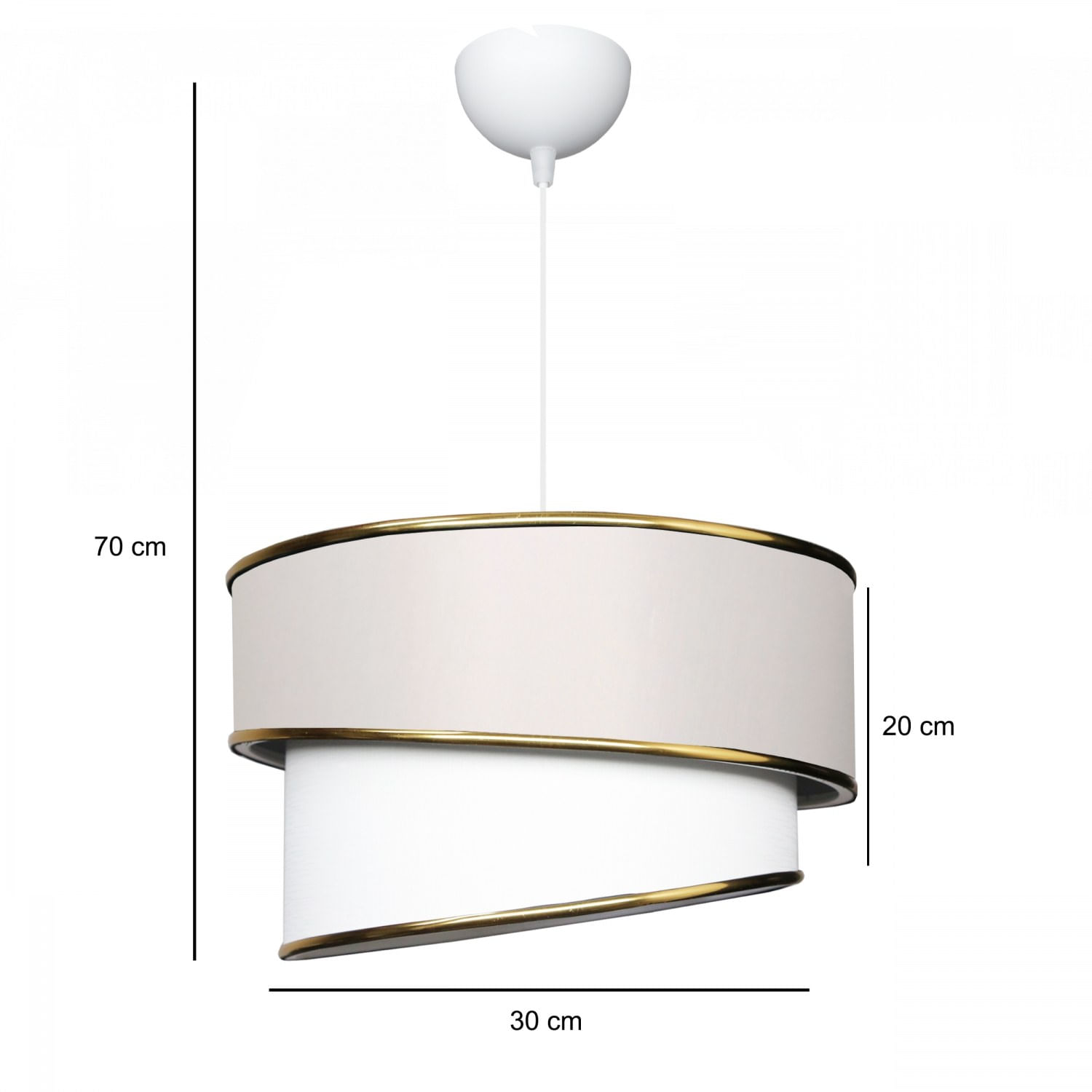 Candelabru, Opviq, material textil, crem, diametru 30 cm, inaltime 70 cm - 2 | YEO