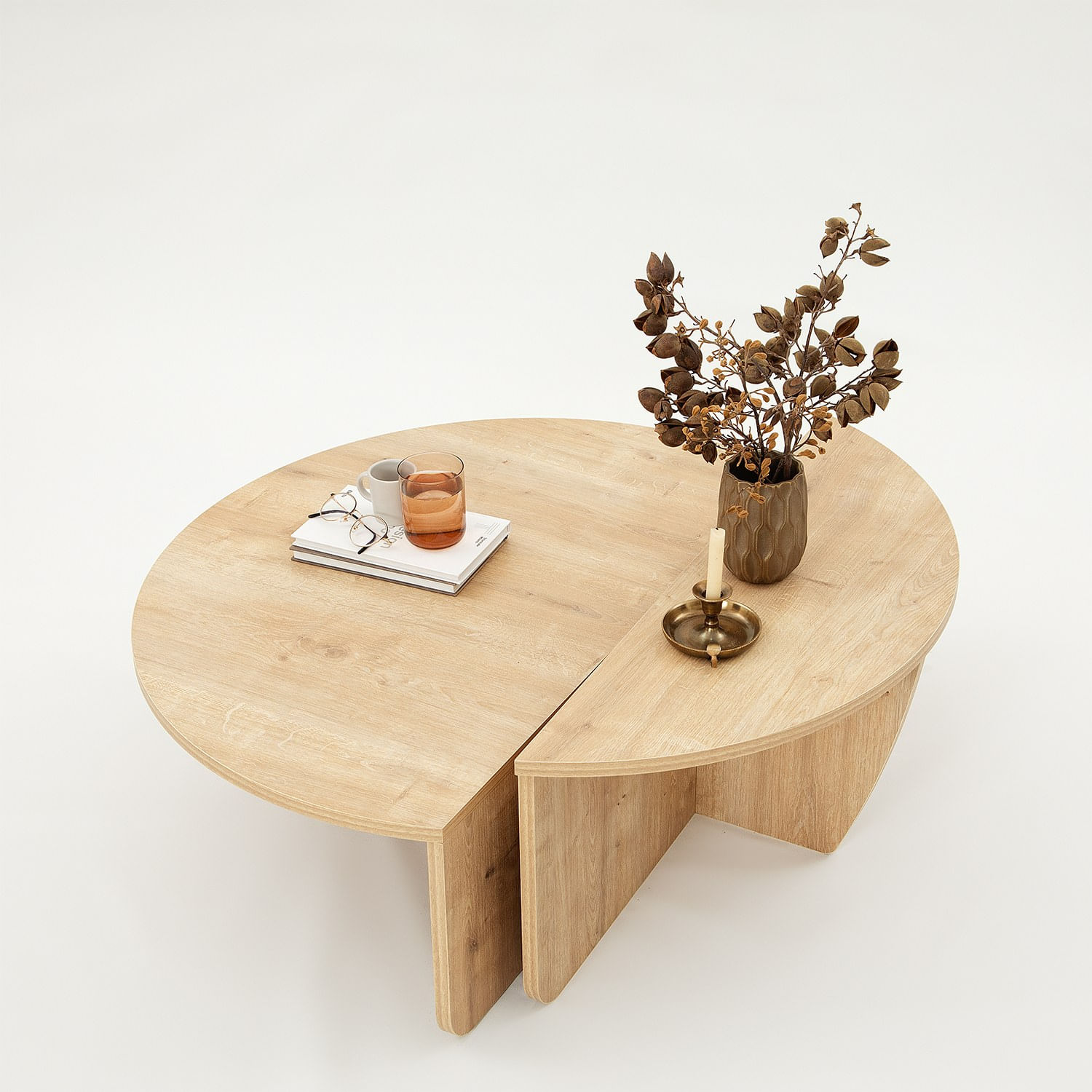 Masuta de cafea, Hanah Home, pal melaminat, stejar safir, 90x60x30 cm - 1 | YEO