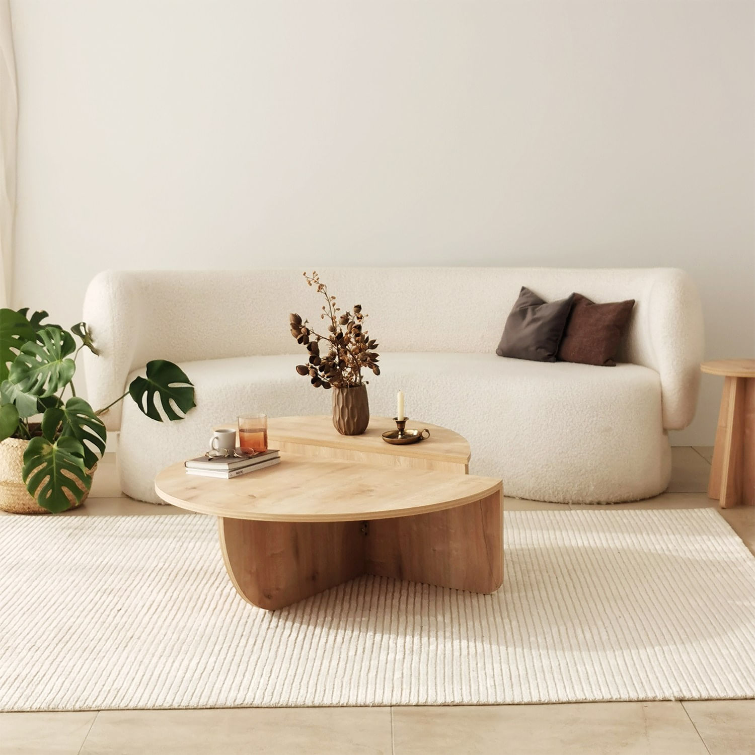 Masuta de cafea, Hanah Home, pal melaminat, stejar safir, 90x60x30 cm - 3 | YEO