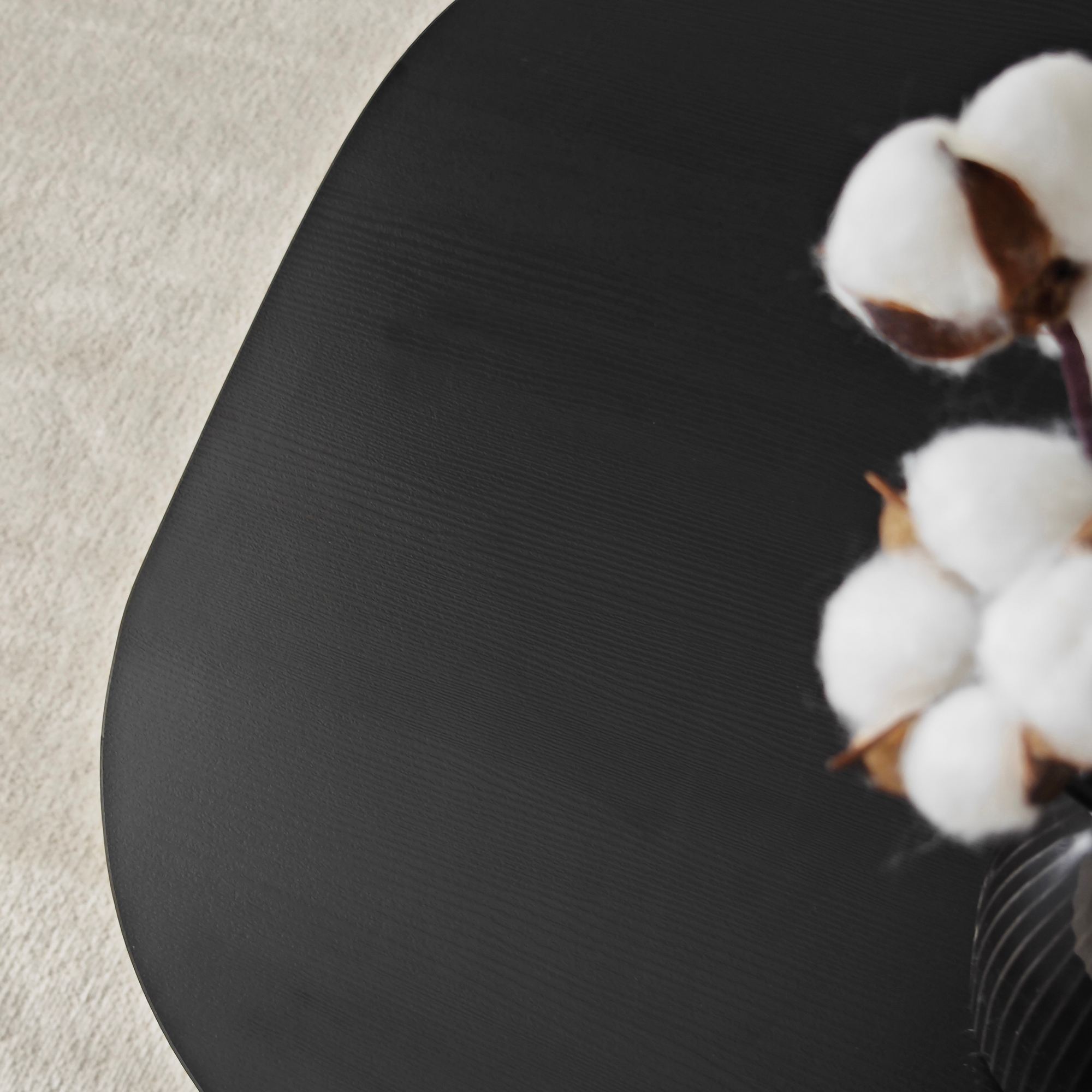 Masuta de cafea, Hanah Home, pal melaminat, negru, 105x65x35 cm — imaginea 5