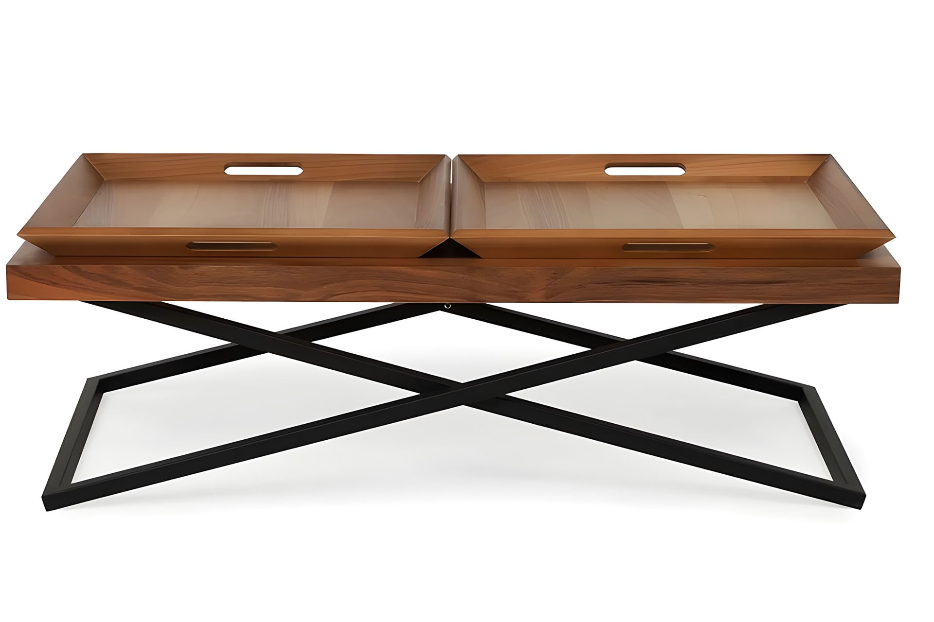 Masuta de cafea, Hanah Home, mdf, nuc, 120x60x42 cm — imaginea 4