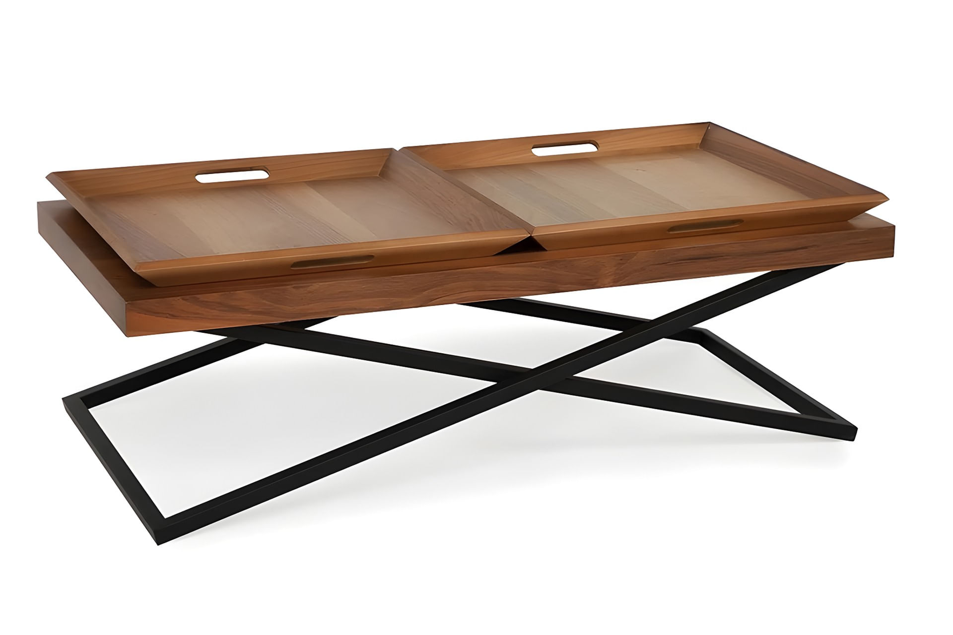 Masuta de cafea, Hanah Home, mdf, nuc, 120x60x42 cm — imaginea 9