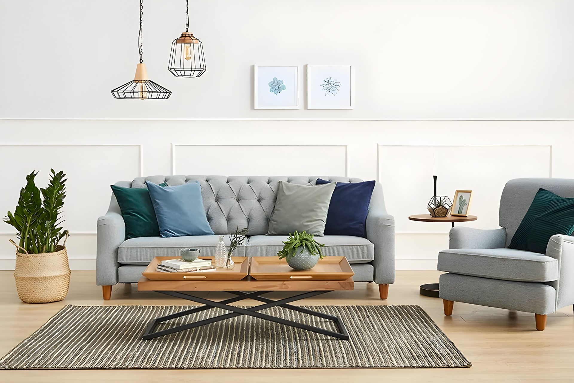 Masuta de cafea, Hanah Home, mdf, nuc, 120x60x42 cm — imaginea 13