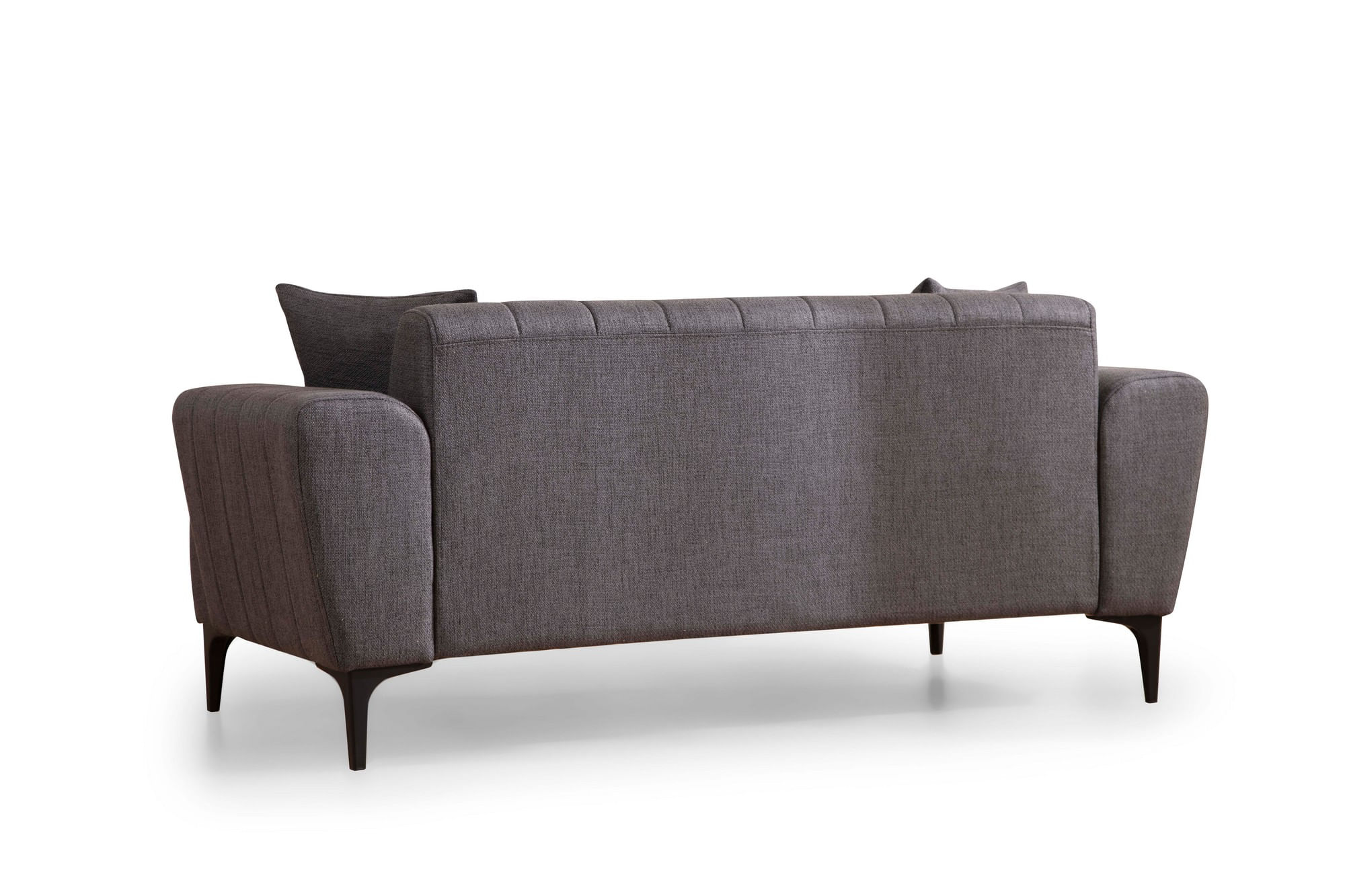 Canapea 2 locuri, Atelier Del Sofa, lemn fag si pal, gri inchis, 180x95x77 cm — imaginea 6
