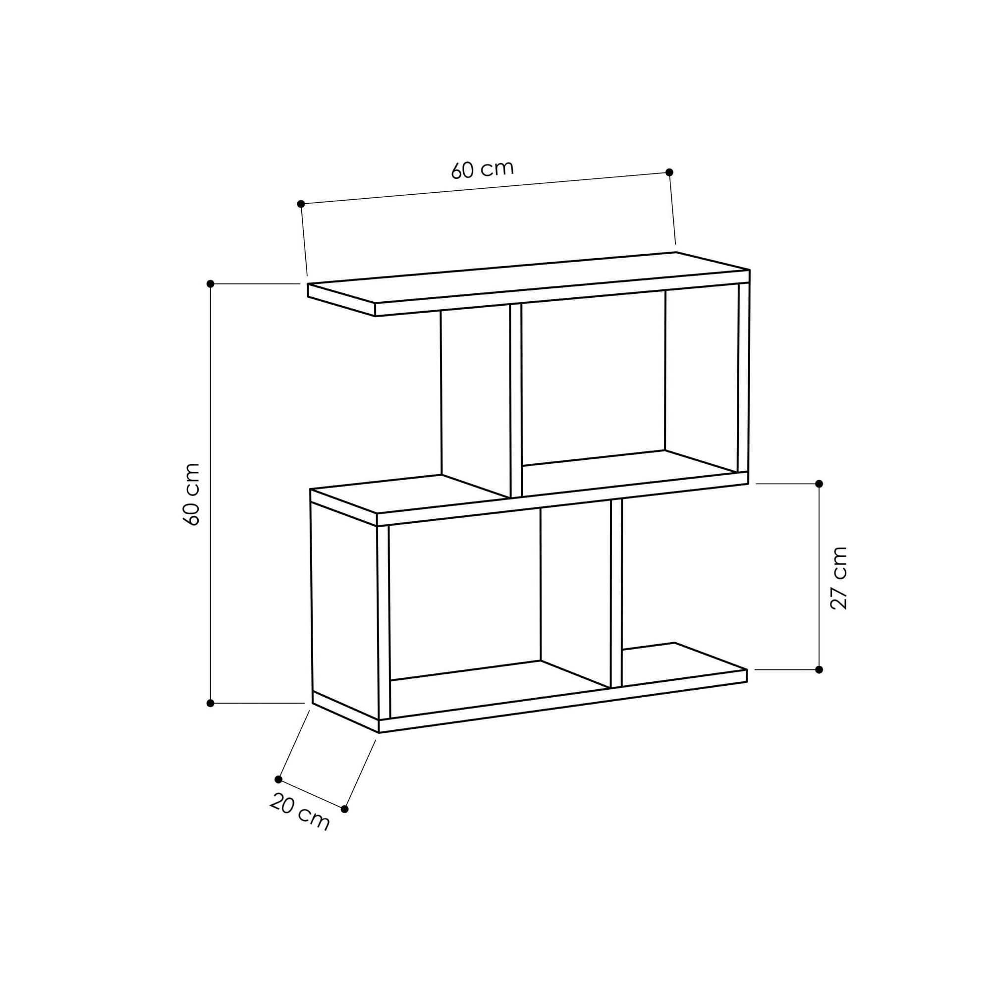 Masuta de cafea, Hanah Home, pal melaminat, travertin, 60x60x20 cm — imaginea 2