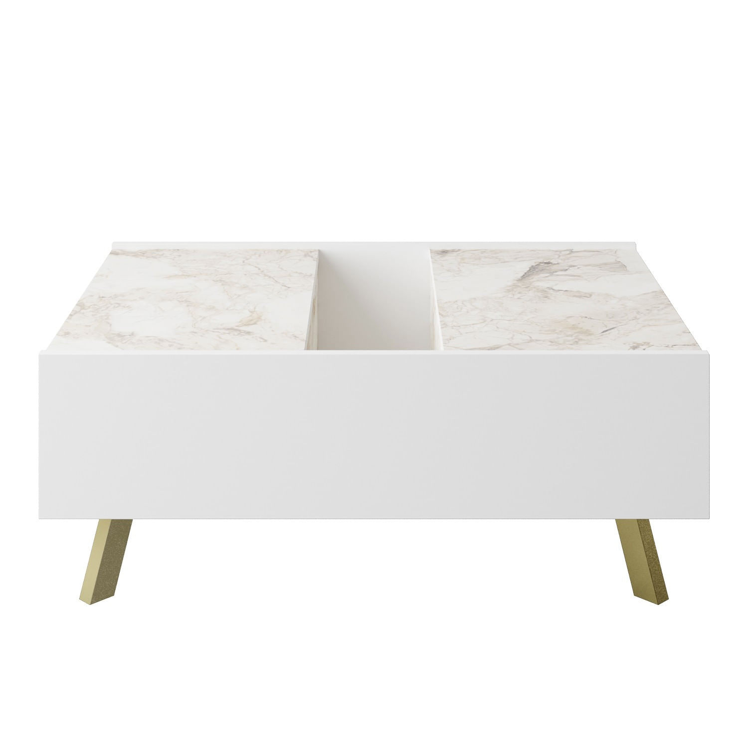 Masuta de cafea, Hanah Home, pal melaminat, alb, 90x63x34 cm — imaginea 3