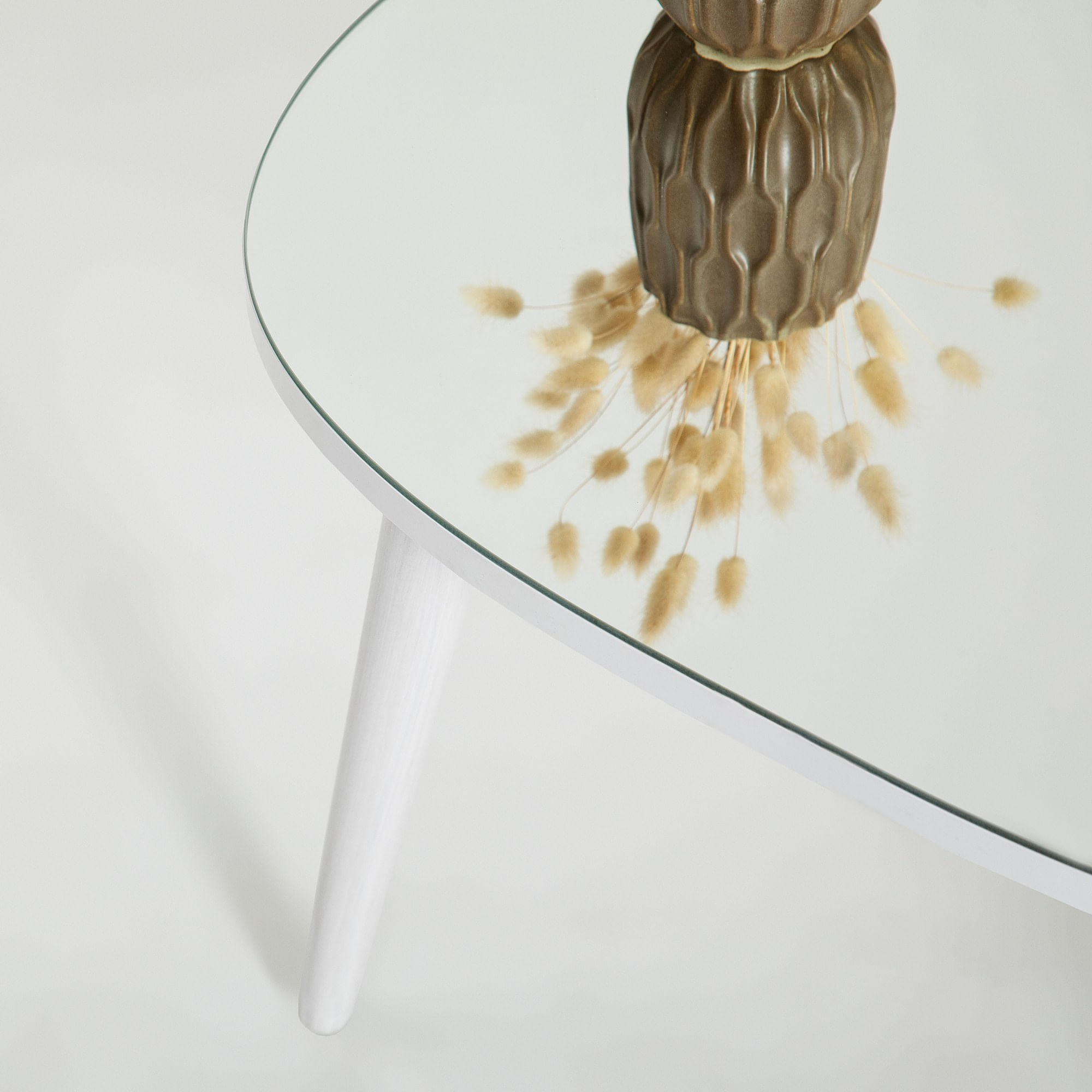 Masuta de cafea, Hanah Home, sticla securizata si pal melaminat, alb, 75x55x38 cm — imaginea 6