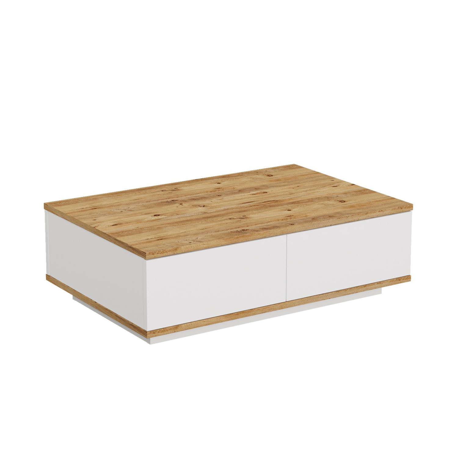 Masuta de cafea, Hanah Home, pal melaminat, pin atlantic si alb, 90x60x28.6 cm — imaginea 3