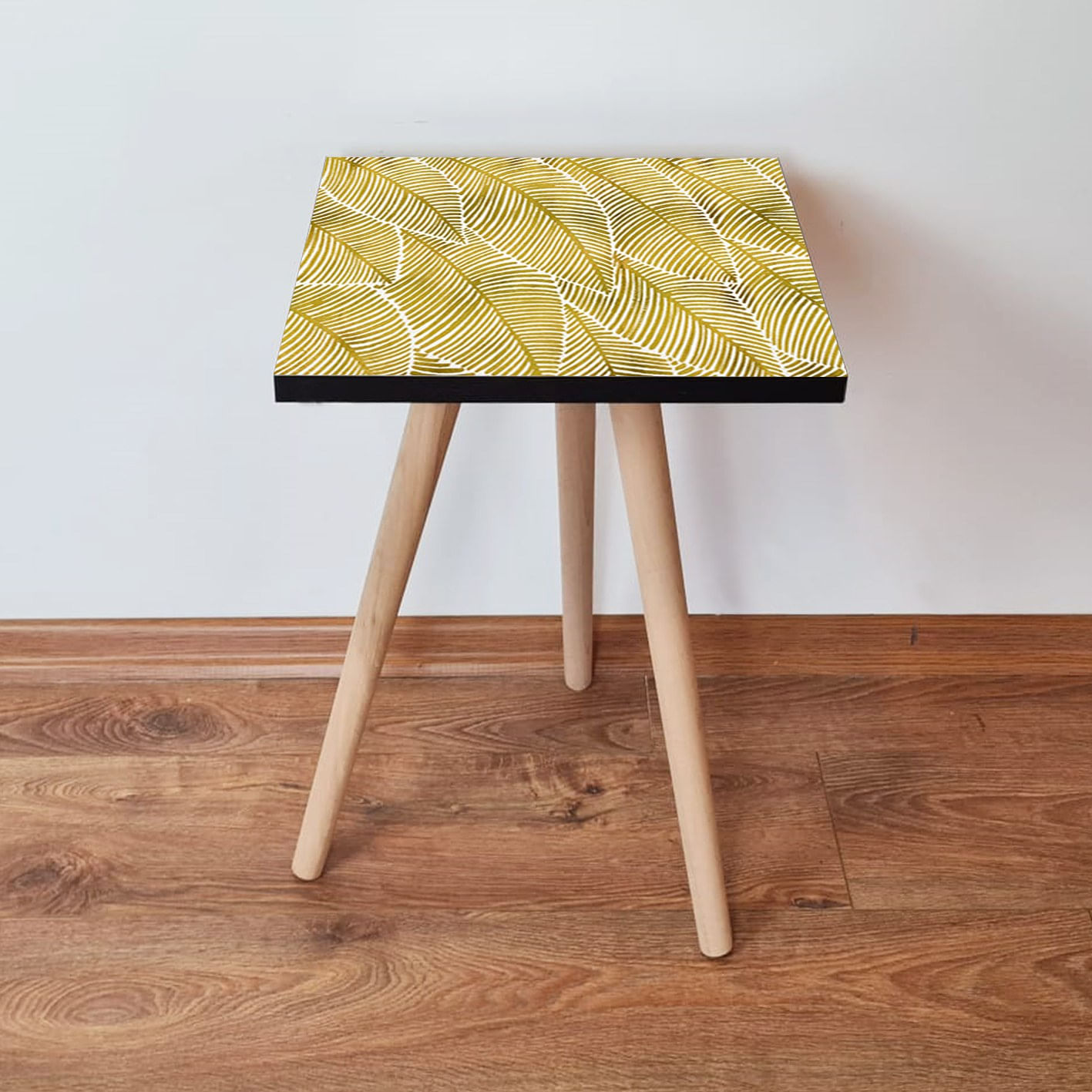 Masuta laterala, Hanah Home, mdf, auriu alb, 35x35x42 cm