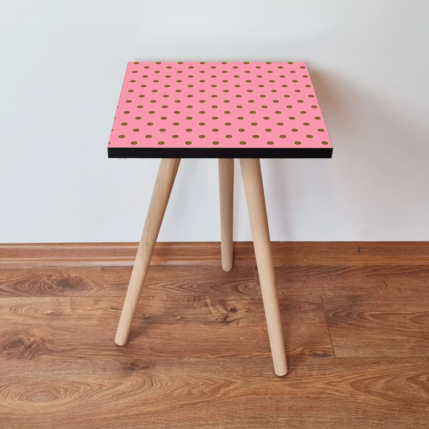 Masa laterala, Hanah Home, mdf, roz maro, 35x35x42 cm