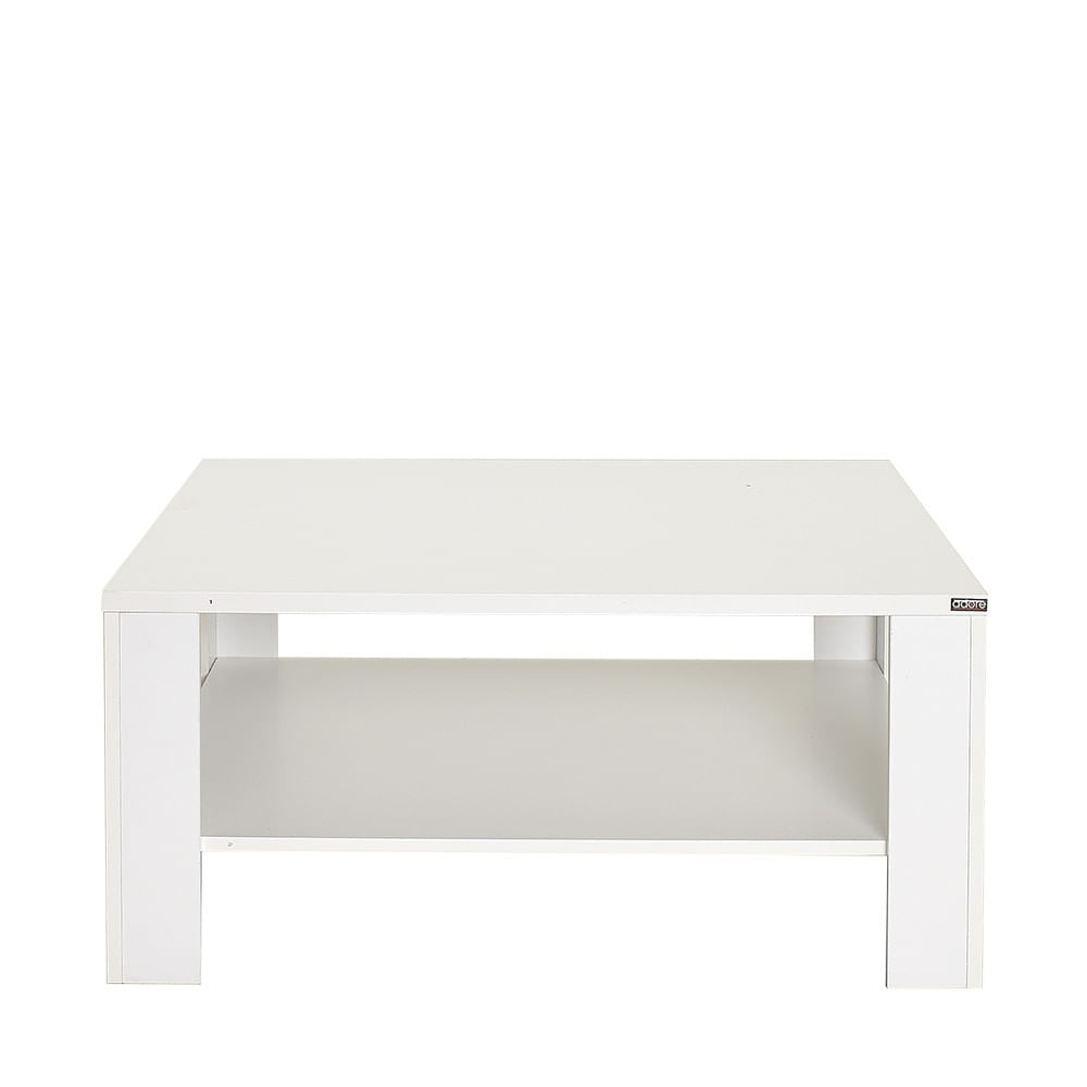 Masuta de cafea, Hanah Home, pal melaminat, alb, 90x90x42 cm — imaginea 2