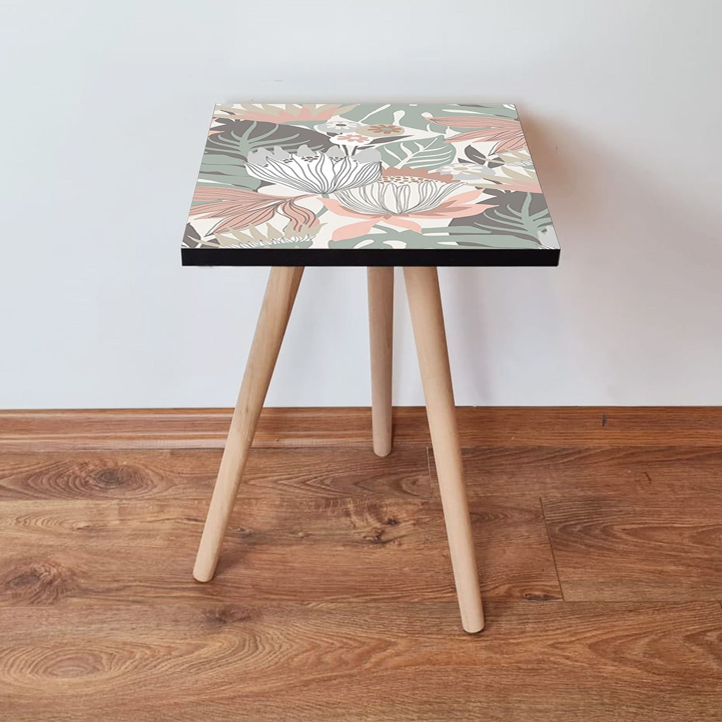 Masa laterala, Hanah Home, mdf, somon, verde, alb, gri, 35x35x42 cm