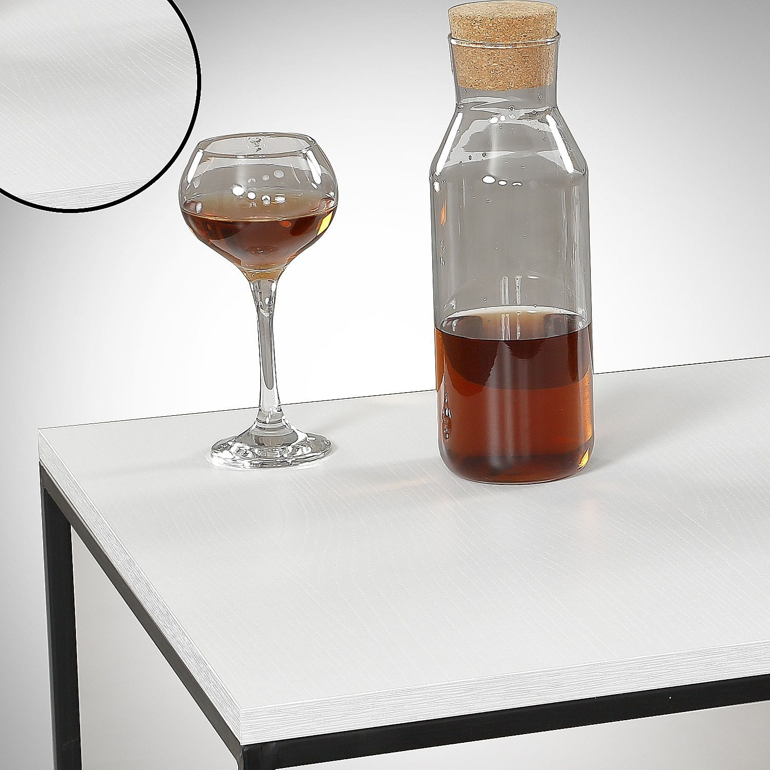 Masuta de cafea, Hanah Home, pal melaminat, alb, 75x75x43 cm — imaginea 2