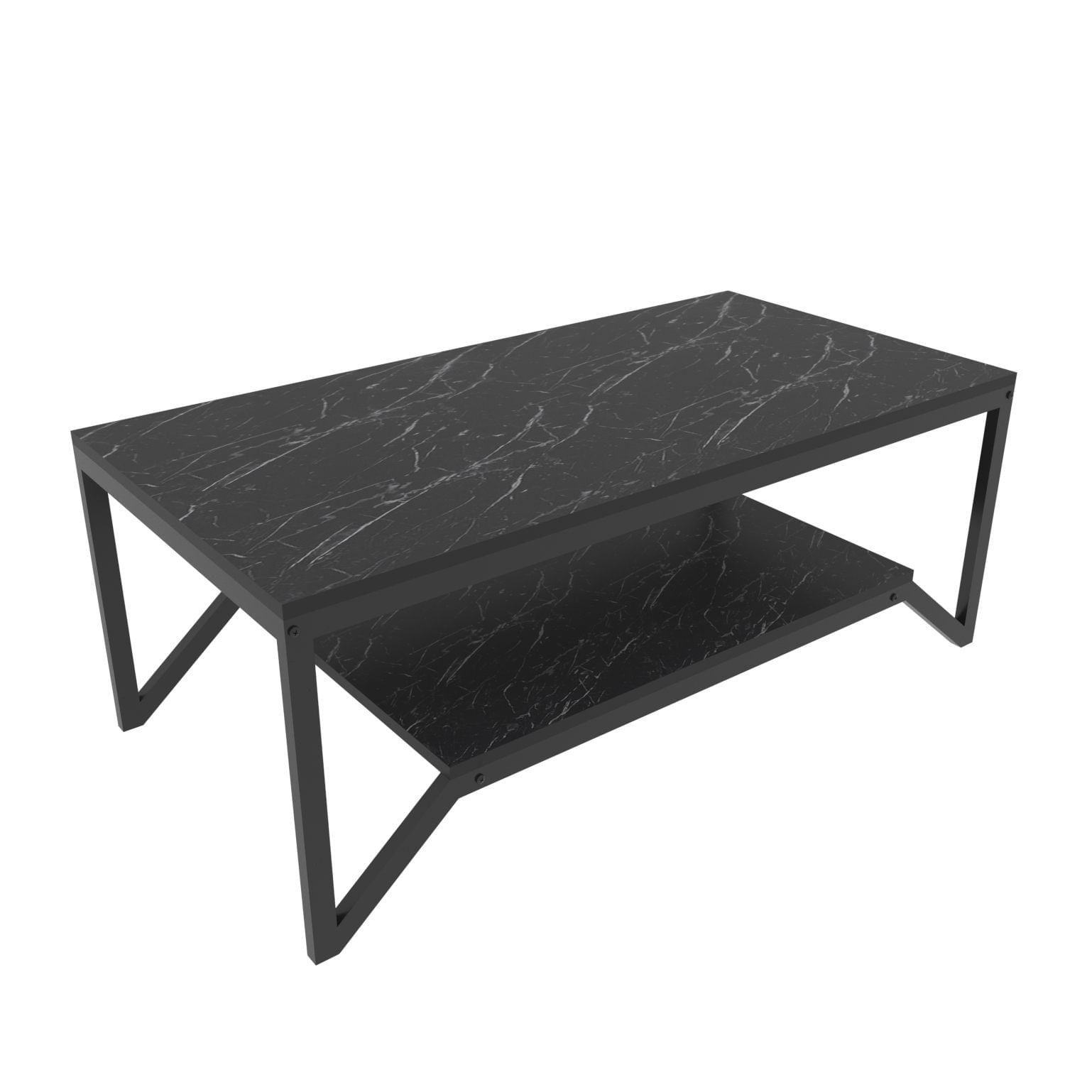 Masuta de cafea, Hanah Home, pal melaminat, negru, 120x60x45.8 cm
