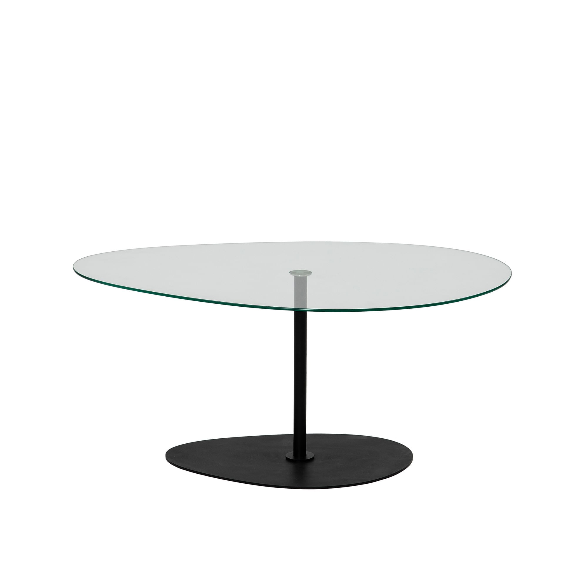 Masuta de cafea, Hanah Home, sticla securizata, transparent negru, 90x60x40 cm — imaginea 5