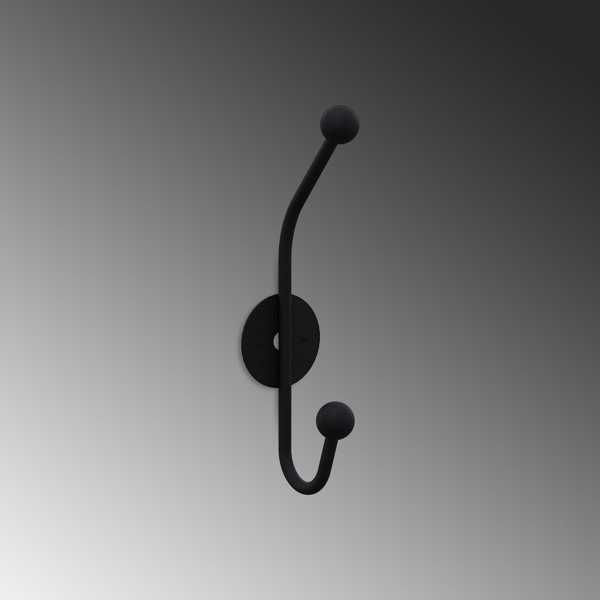 Carlig de perete, Wallxpert, metal, negru, 6x9x24 cm — imaginea 5