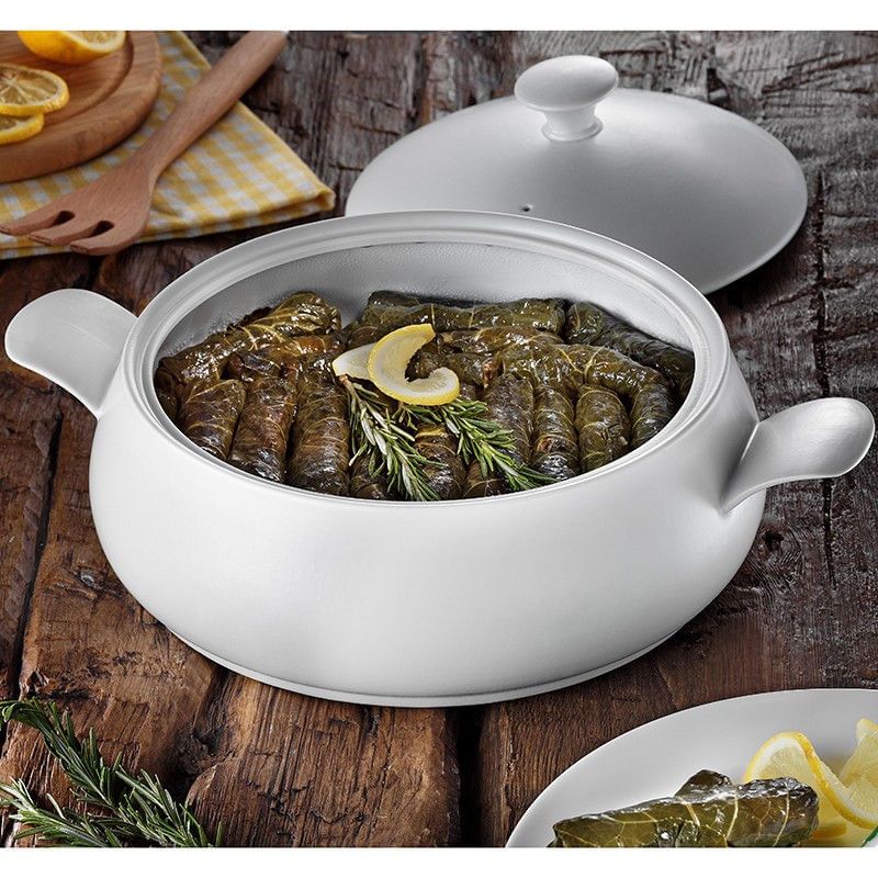Oala, Hermia, portelan rezistent la foc, alb, 3.6 l — imaginea 7