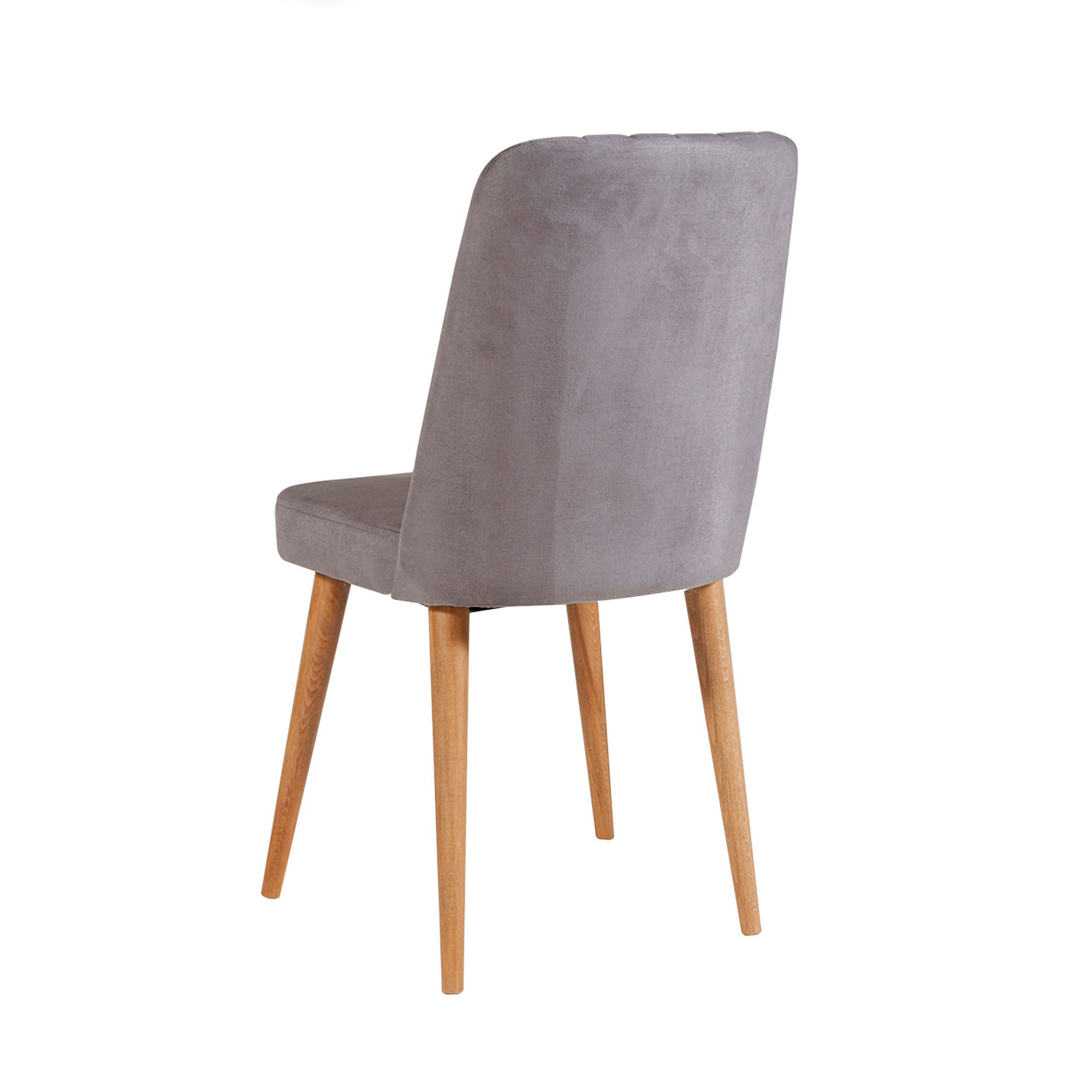 Scaun, Hanah Home, catifea, pin atlantic si gri, 47x46x89 cm — imaginea 3