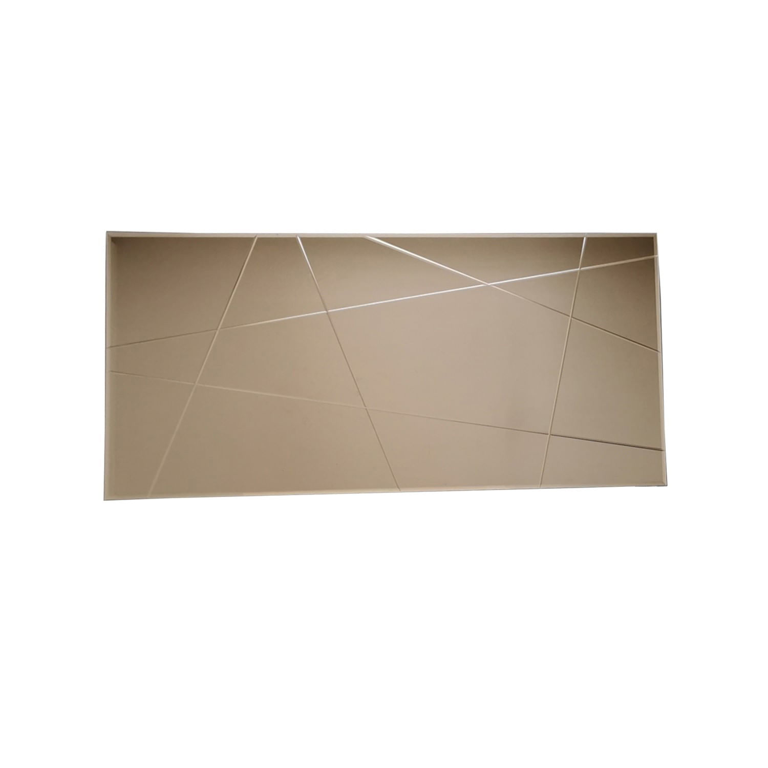 Oglinda decorativa, Hanah Home, mdf, bronz, 130x62x2.2 cm
