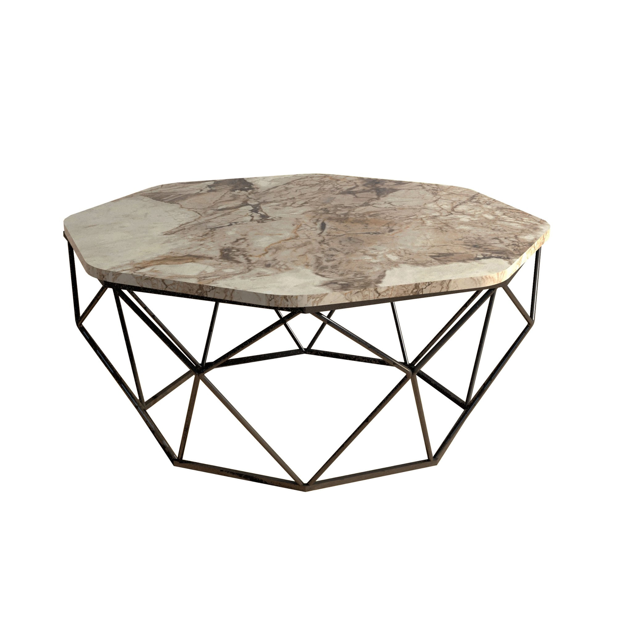Masuta de cafea, Hanah Home, panou de particule cu melamina, alb, 90x90x38 cm — imaginea 2