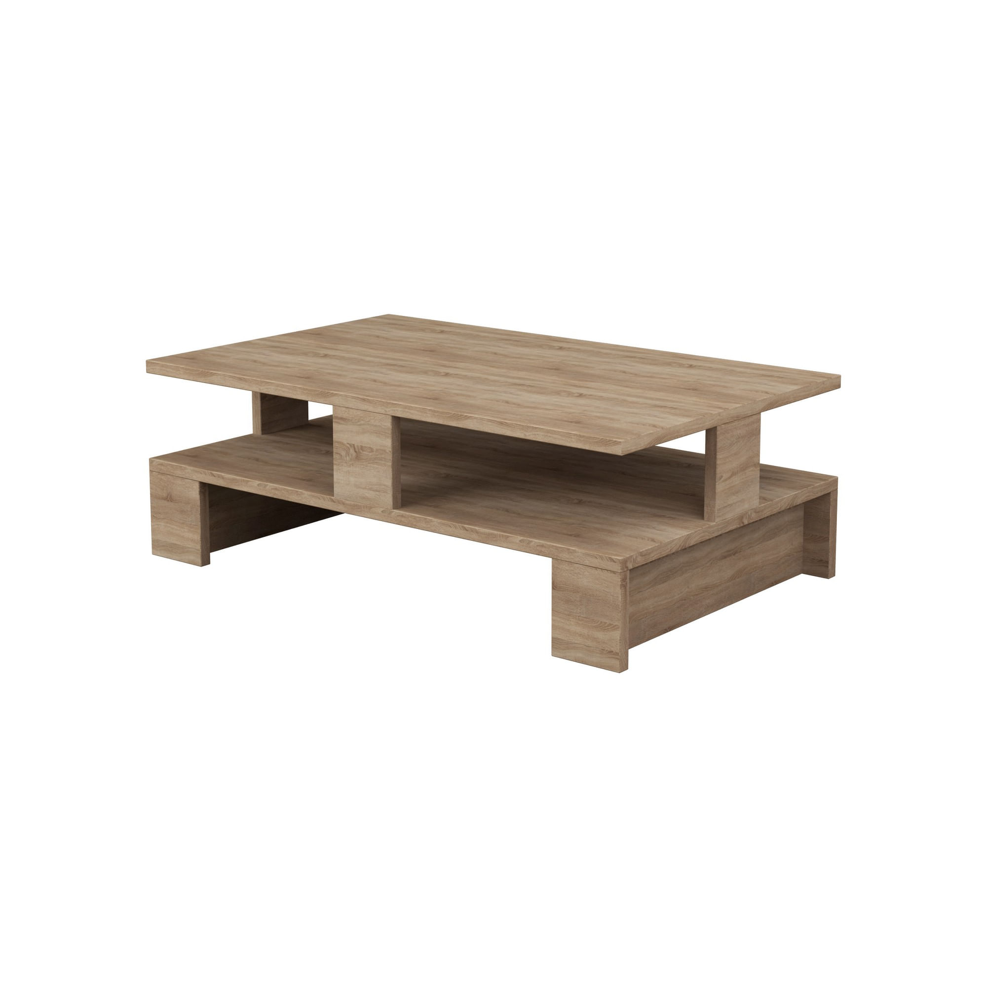Masuta de cafea, Hanah Home, pal melaminat, stejar, 80x50x27.5 cm — imaginea 2