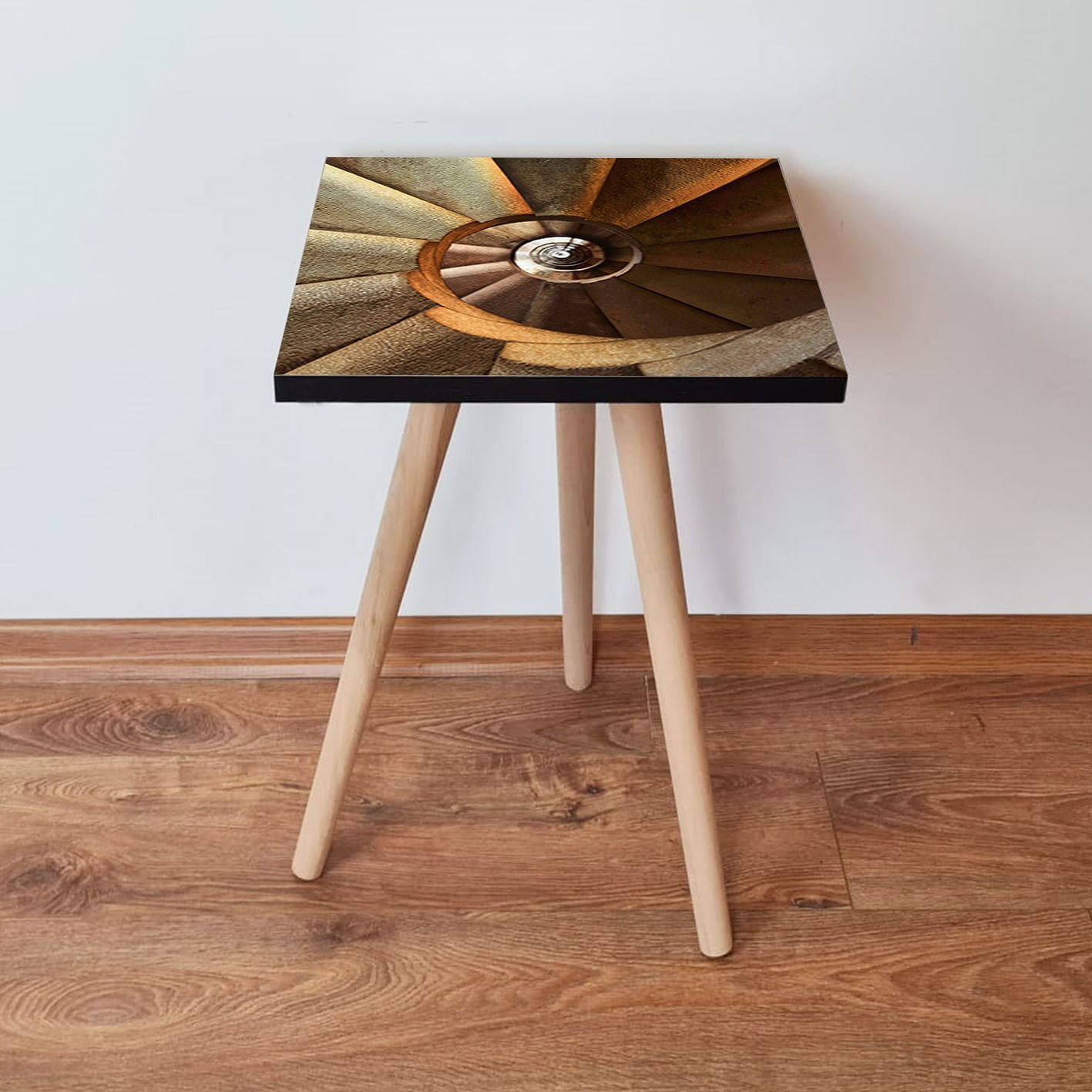 Masa laterala, Hanah Home, mdf, maro camel, 35x42x35 cm