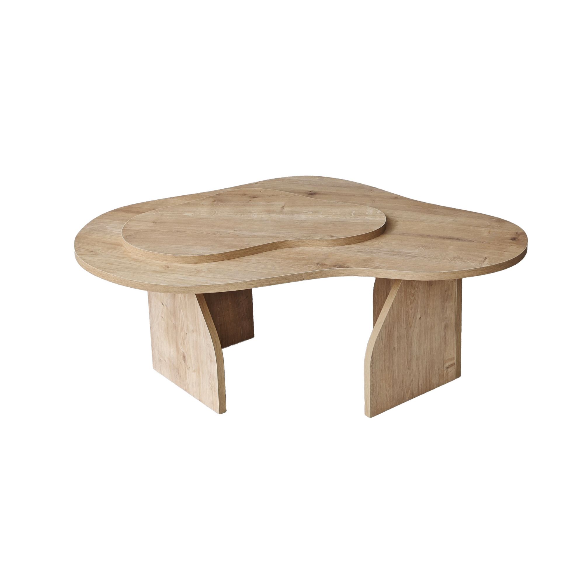 Masuta de cafea, Hanah Home, pal melaminat, stejar sapphire, 105x65x35 cm — imaginea 4