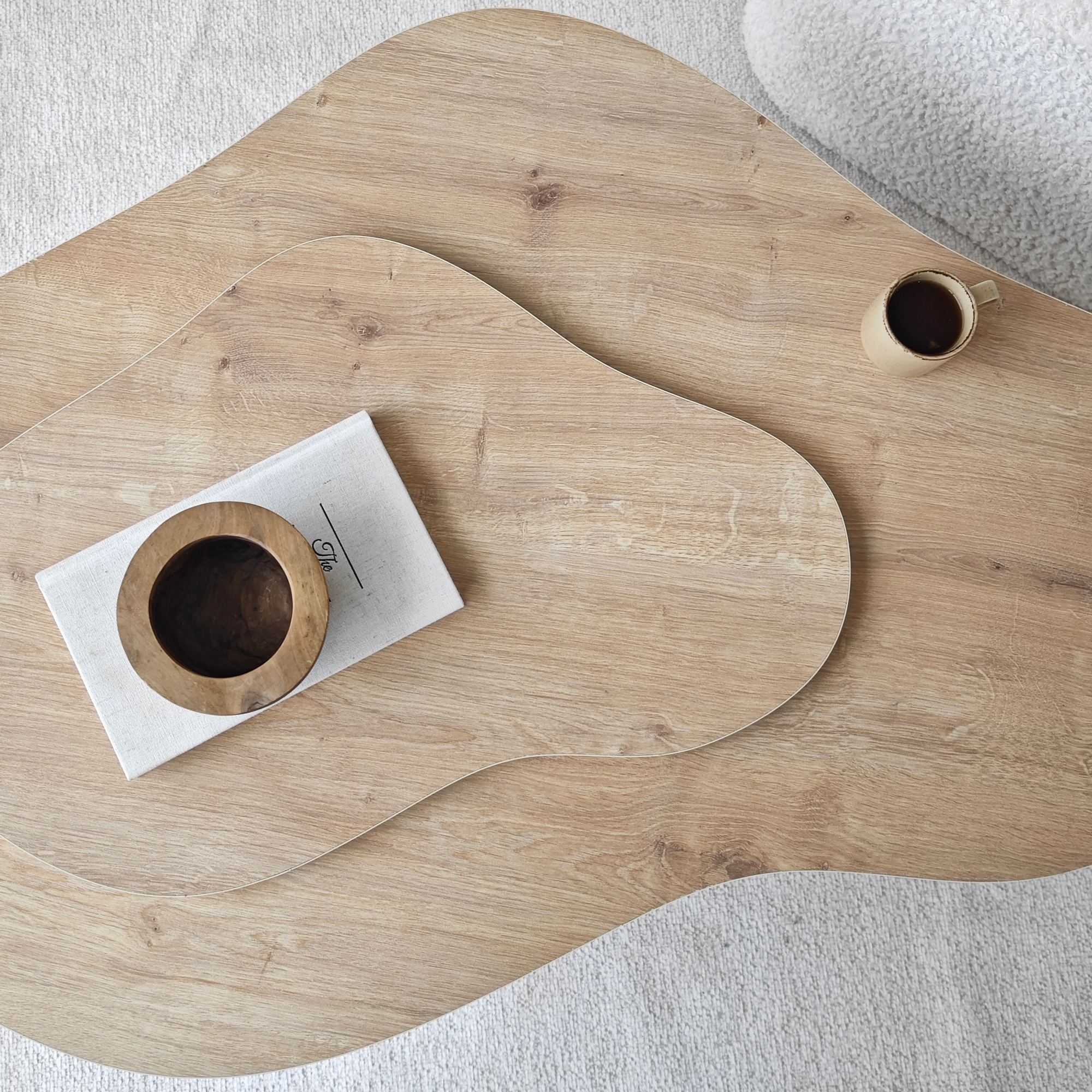 Masuta de cafea, Hanah Home, pal melaminat, stejar sapphire, 105x65x35 cm — imaginea 9