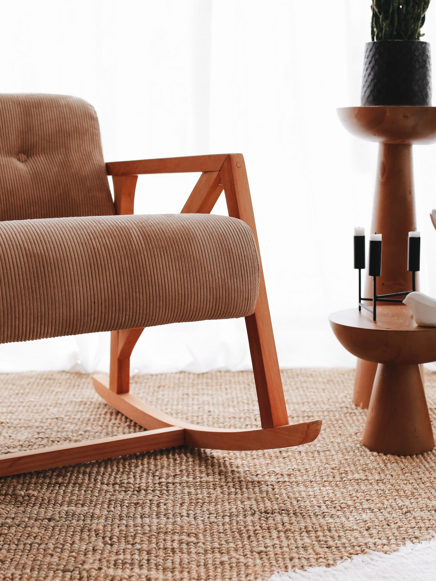 Fotoliu, Hanah Home, catifea, camel, 85x67x75 cm — imaginea 7