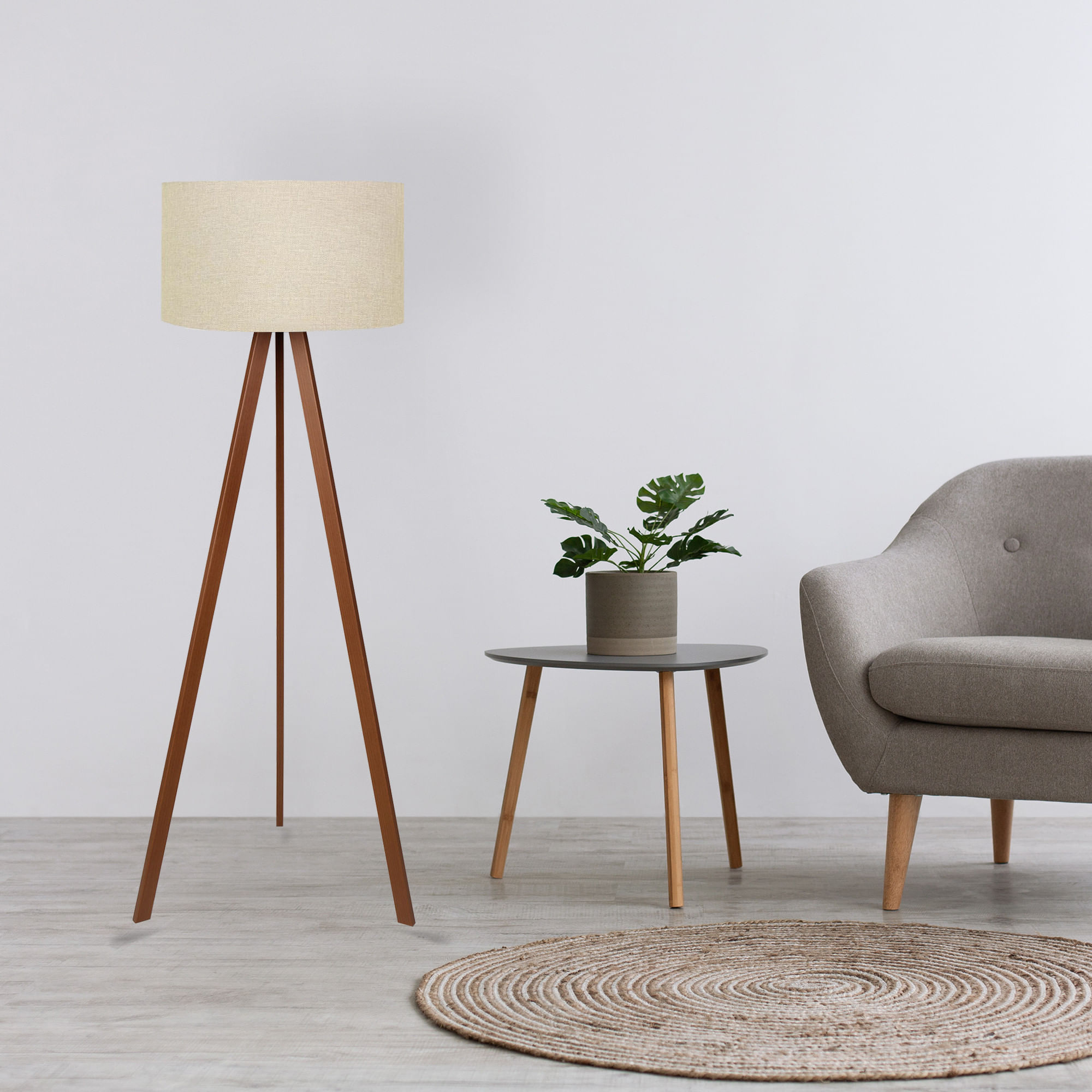 Lampadar, Opviq, mdf, bej, 140 cm - 2 | YEO