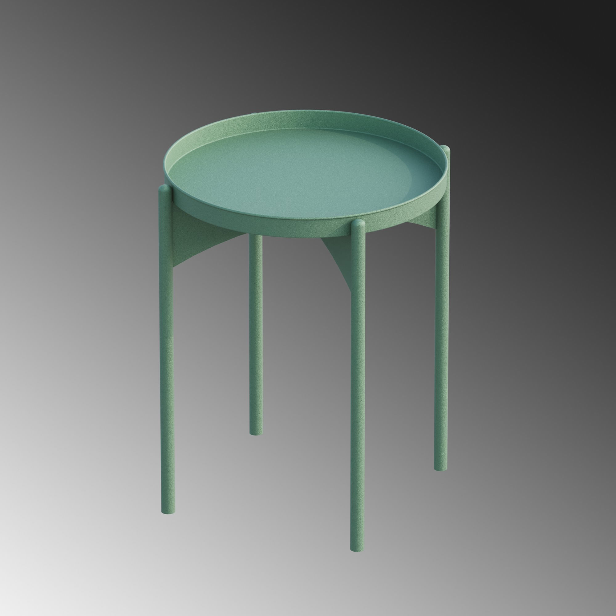 Masuta de cafea, Hanah Home, metal, verde, 44x44x57 cm — imaginea 2