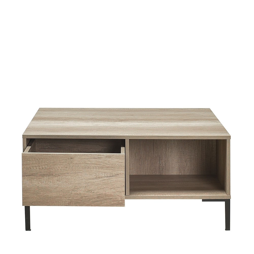 Masuta de cafea, Hanah Home, pal melaminat, taupe, 90x90x42 cm — imaginea 2
