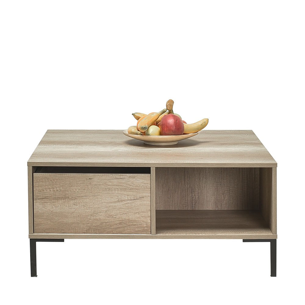 Masuta de cafea, Hanah Home, pal melaminat, taupe, 90x90x42 cm — imaginea 5