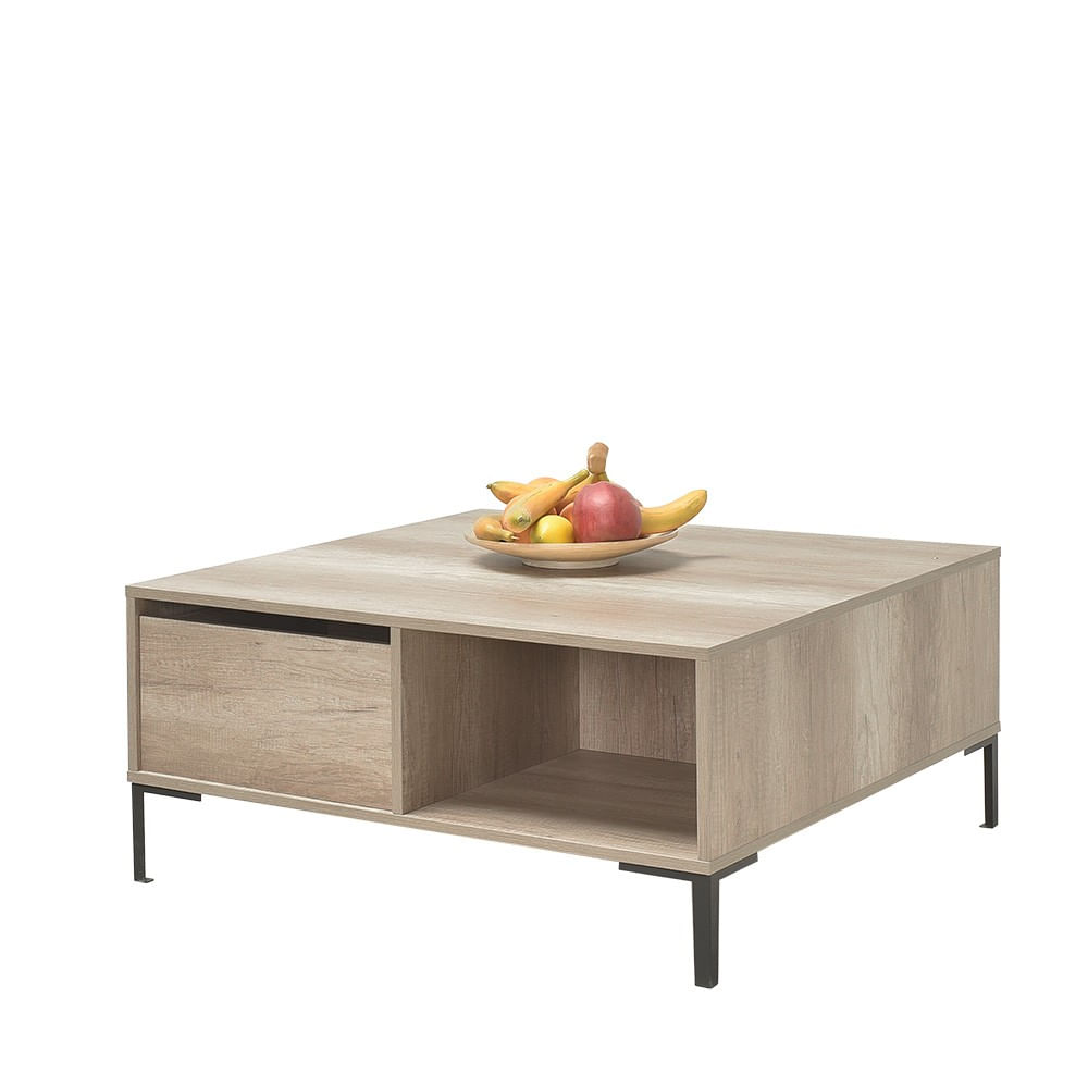Masuta de cafea, Hanah Home, pal melaminat, taupe, 90x90x42 cm — imaginea 8