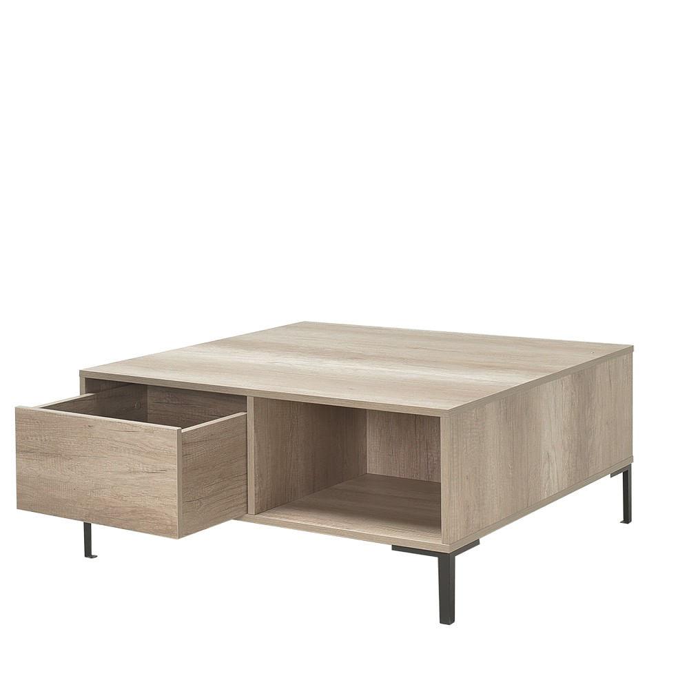 Masuta de cafea, Hanah Home, pal melaminat, taupe, 90x90x42 cm — imaginea 11
