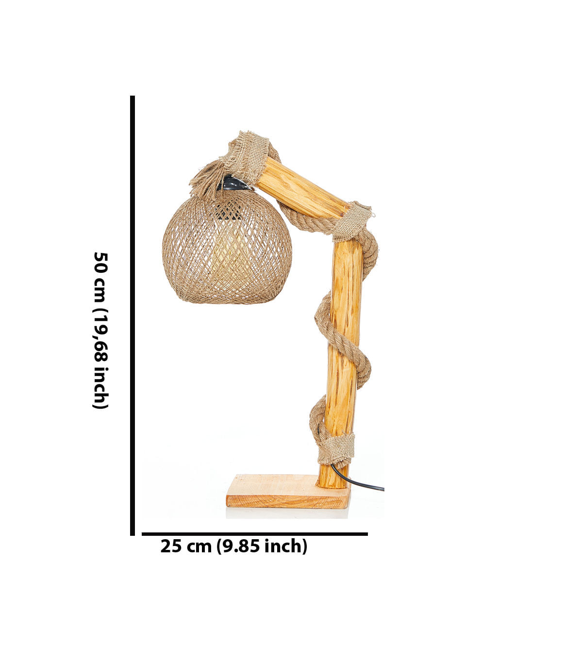 Lampadar, Opviq, lemn, natural, inaltime 50 cm