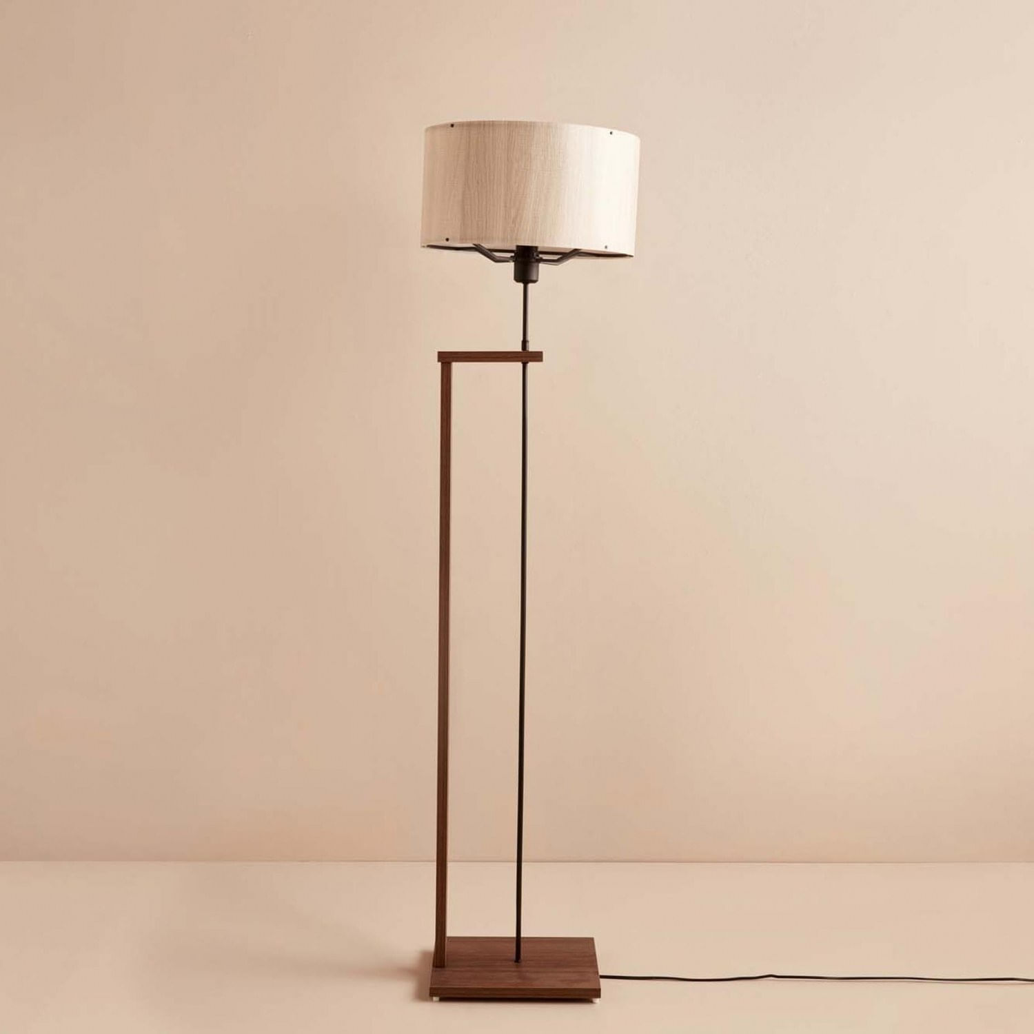 Lampadar, Opviq, lemn, bej maro, 150 cm