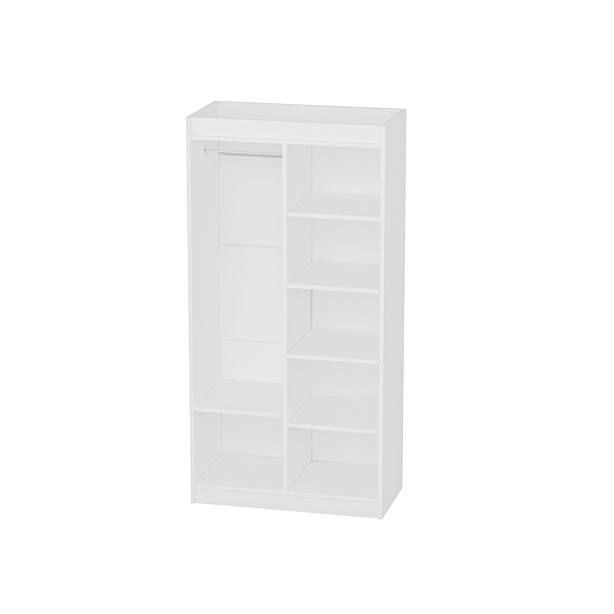 Dulap, Hanah Home, pal melaminat, alb, 90x45x180 cm — imaginea 6