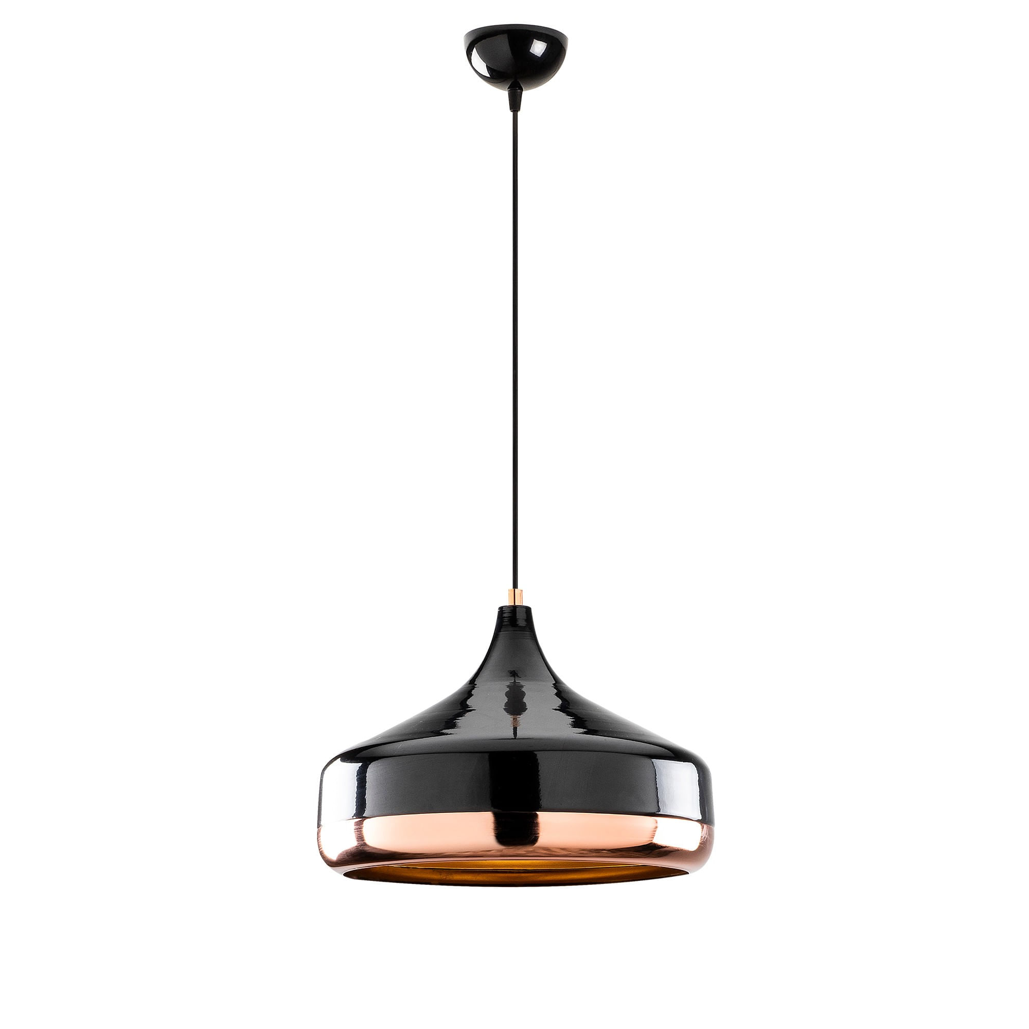 Lustra, Opviq, metal, negru si cupru, diametru 36 cm, inaltime reglabila - 4 | YEO