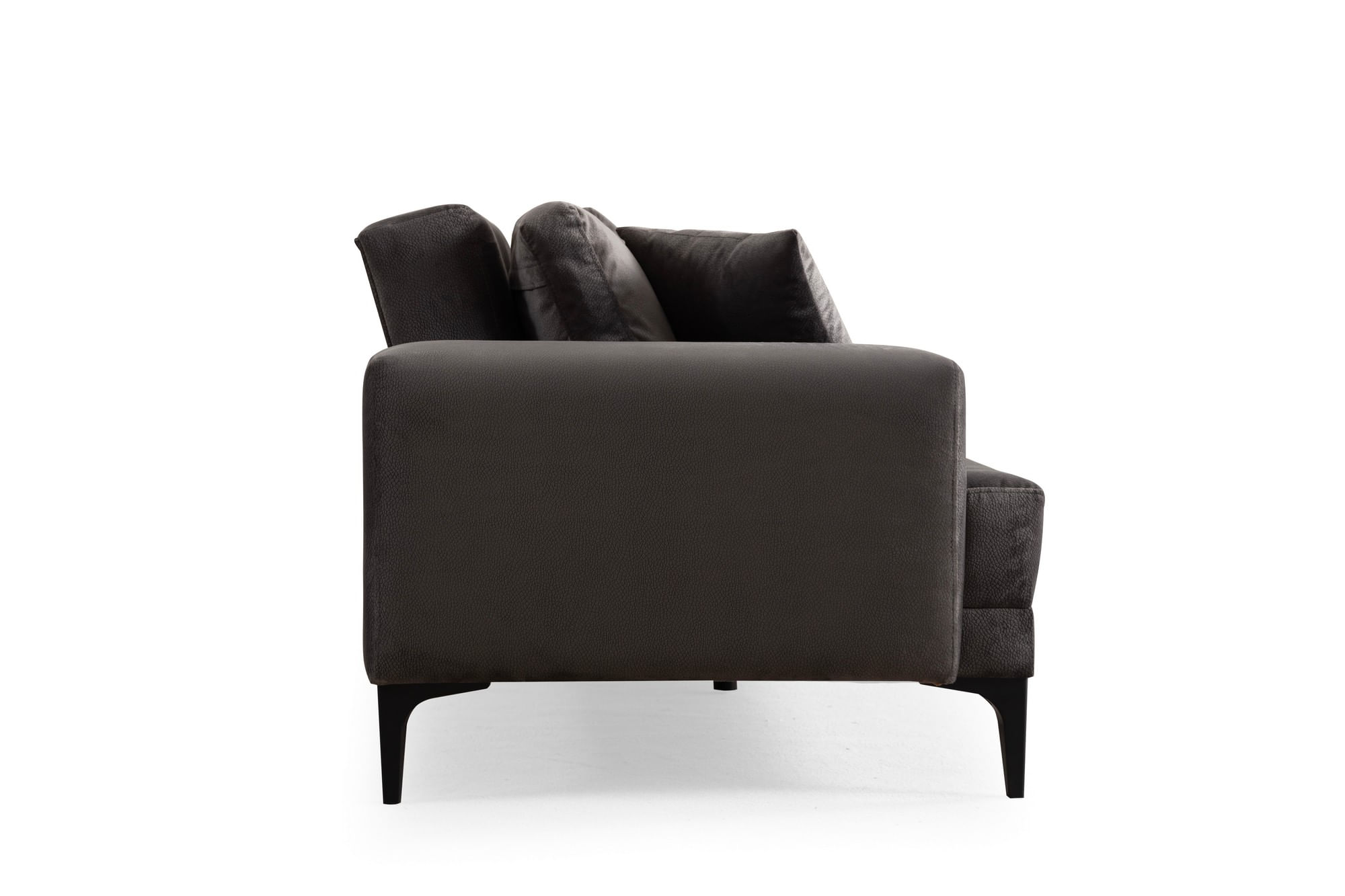 Canapea 3 locuri, Atelier Del Sofa, lemn fag si pal, antracit, 234x100x78 cm