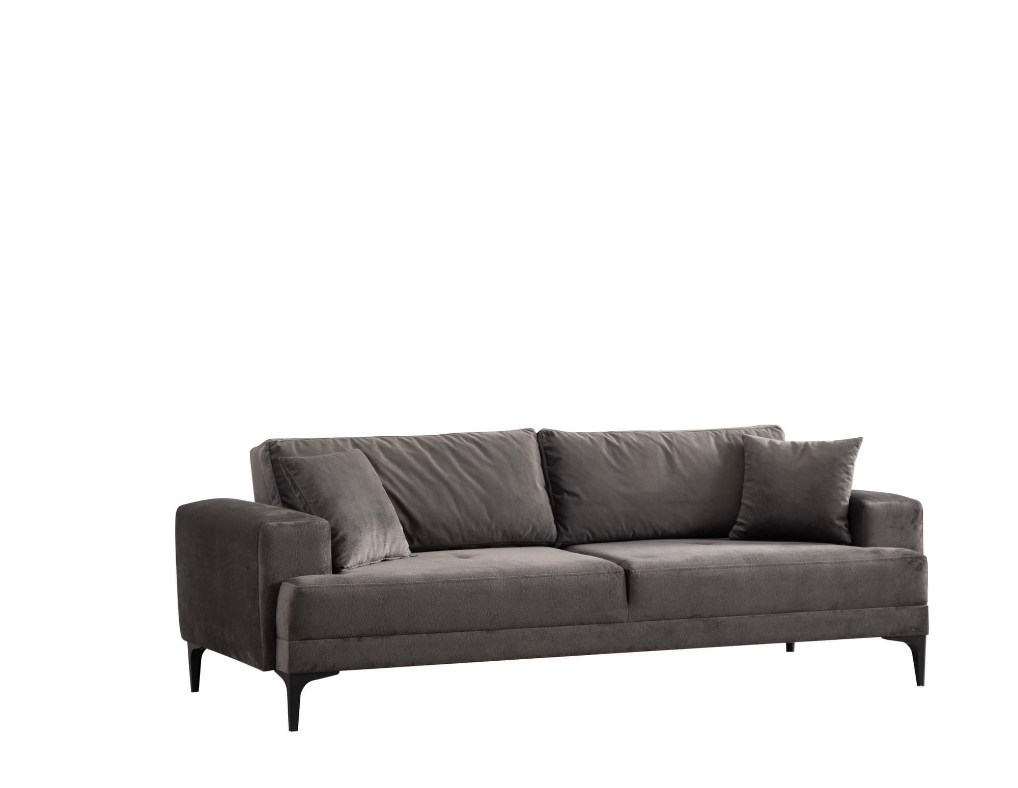 Canapea 3 locuri, Atelier Del Sofa, lemn fag si pal, antracit, 234x100x78 cm — imaginea 5