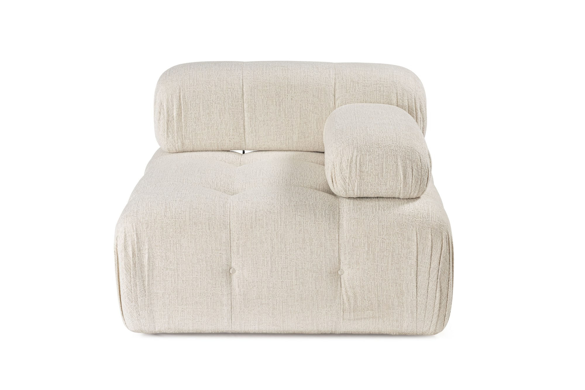 Canapea 1 loc, Atelier Del Sofa, lemn de fag, crem, 100x100x80 cm — imaginea 4