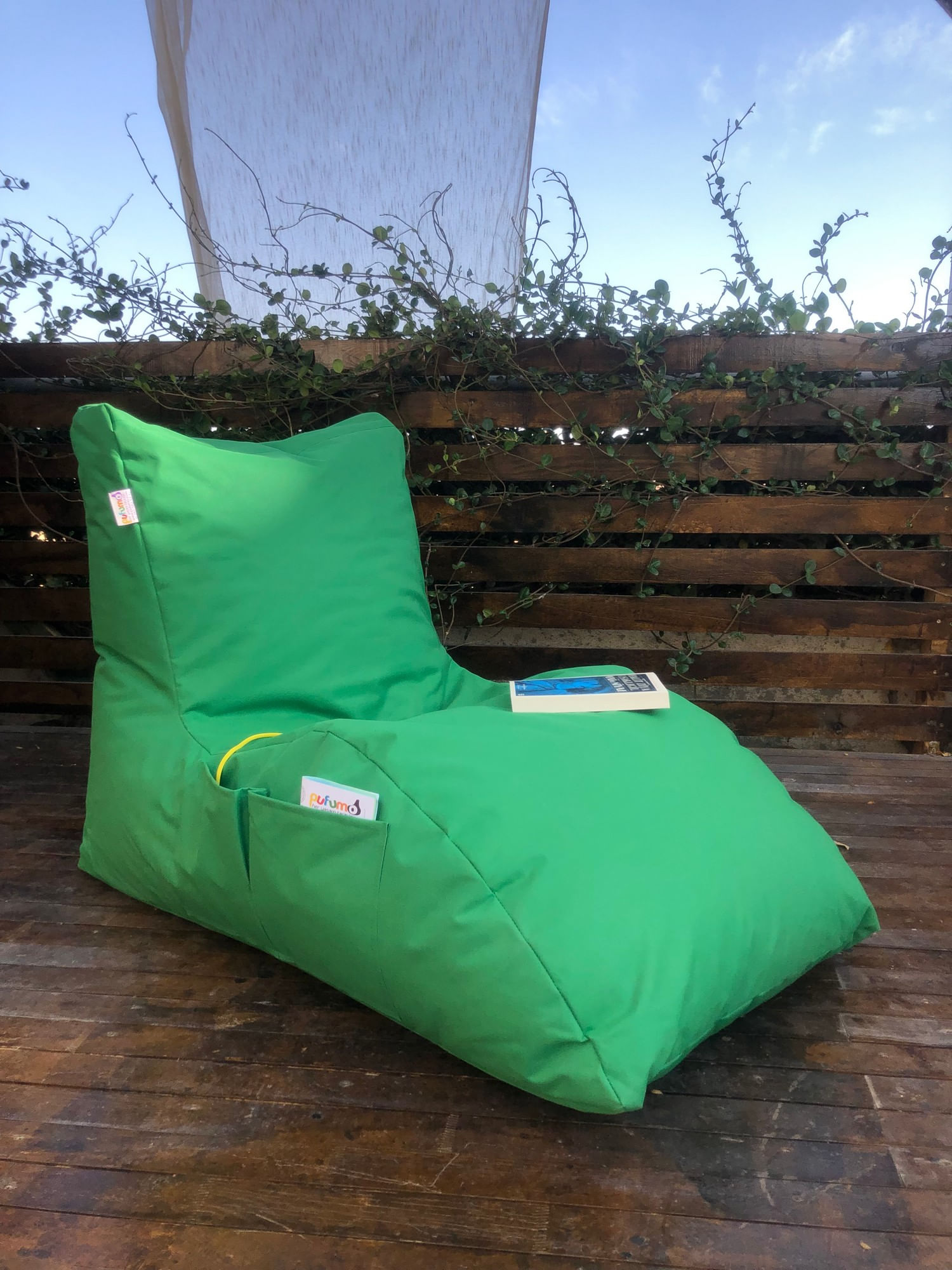 Fotoliu tip sac, Atelier Del Sofa, 100% impertex, verde, 60x75x110 cm — imaginea 3