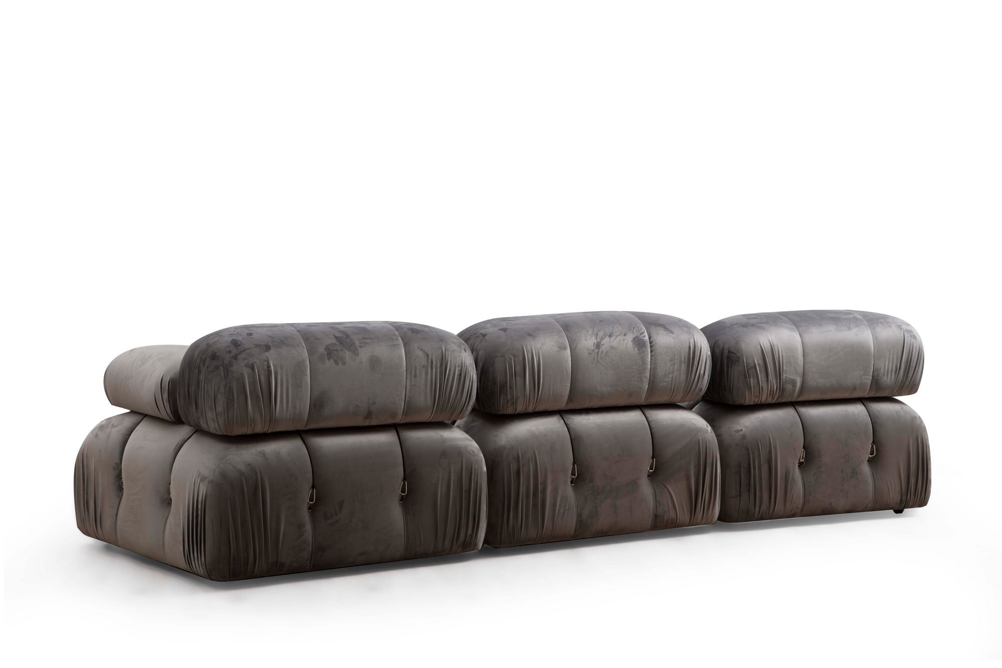 Canapea 3 locuri, Hanah Home, lemn fag si pal, gri, 288x95x75 cm — imaginea 7
