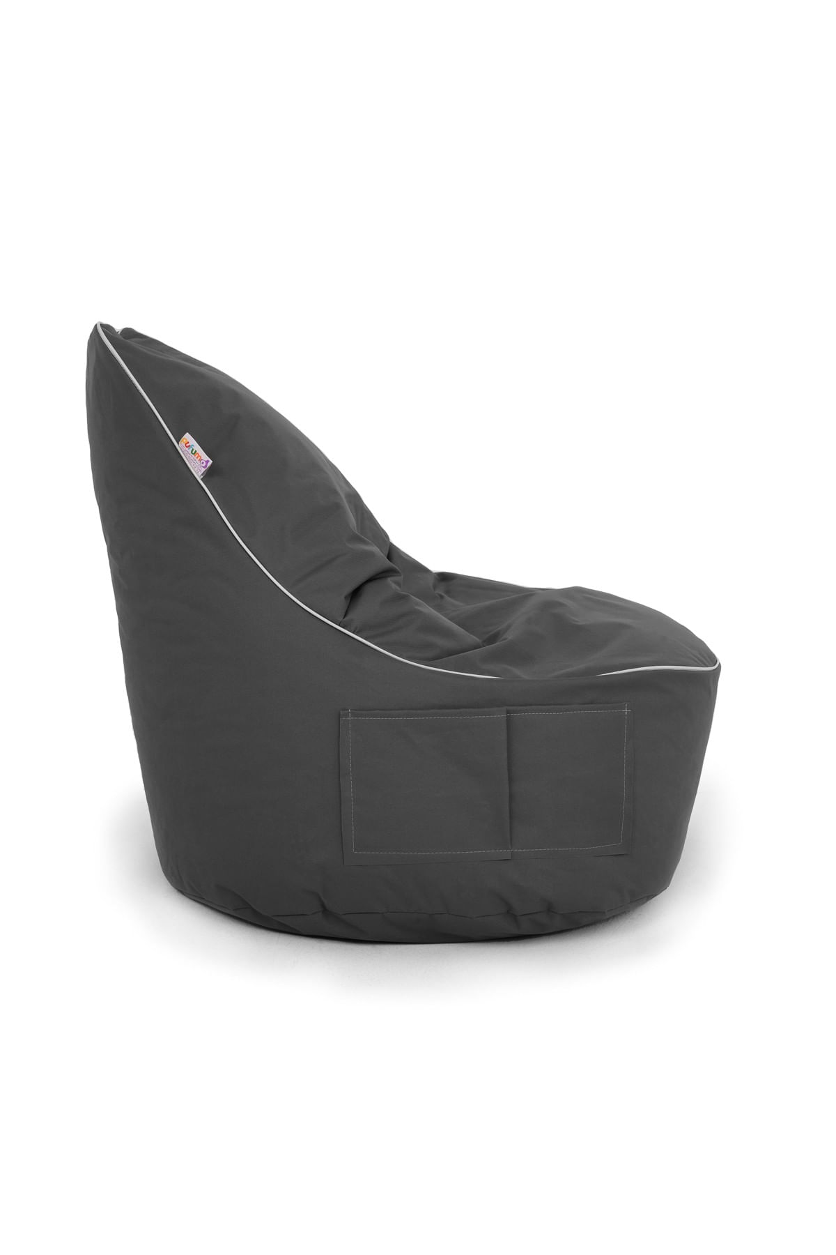 Fotoliu tip bean bag, Atelier Del Sofa, 100% poliester, gri, 80x75x30 cm — imaginea 3