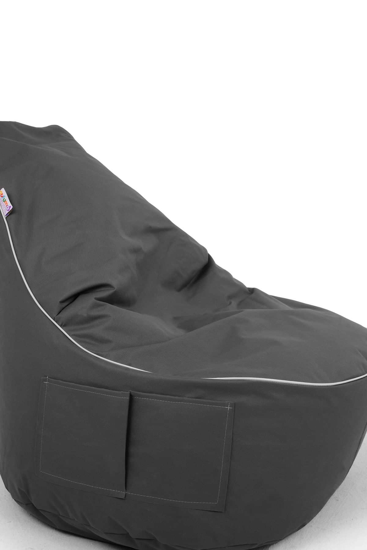 Fotoliu tip bean bag, Atelier Del Sofa, 100% poliester, gri, 80x75x30 cm — imaginea 4