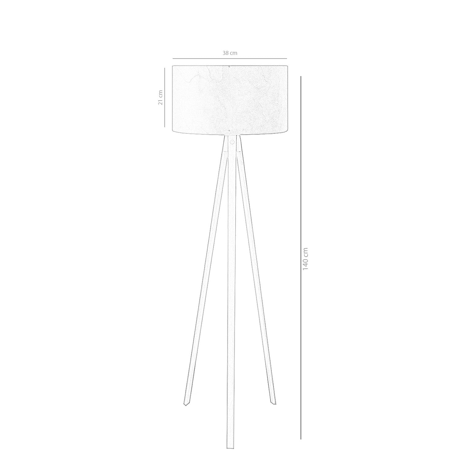 Lampadar, Opviq, mdf, antracit, 140 cm